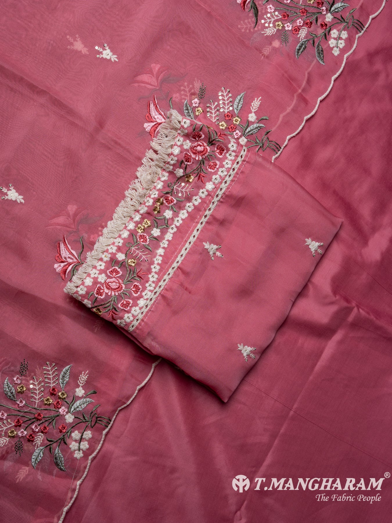 Pink Cotton Chudidhar Fabric Set - EG1627 view-1