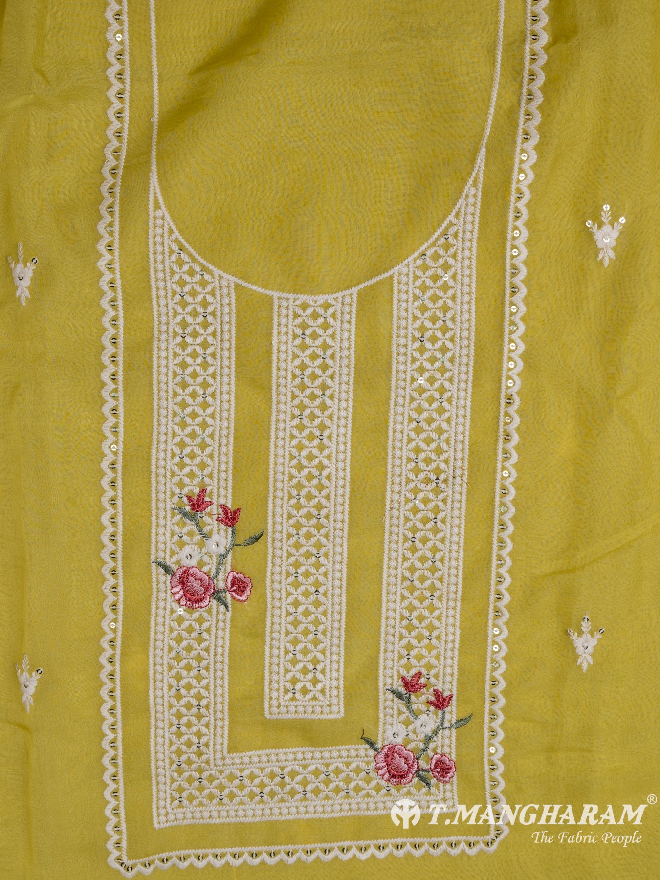 Yellow Cotton Chudidhar Fabric Set - EG1628 view-2