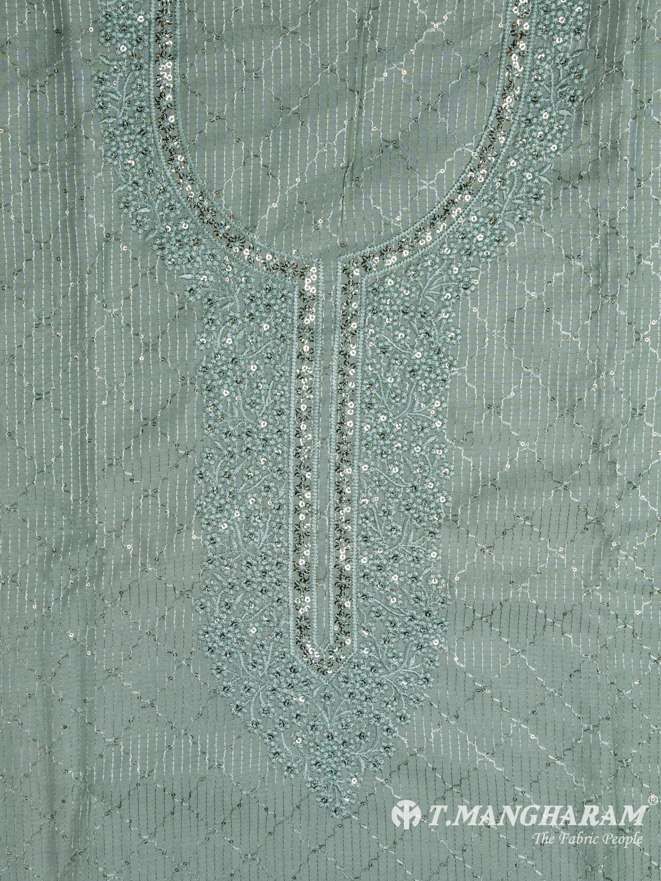 Green Georgette Chudidhar Fabric Set - EG1630 view-2