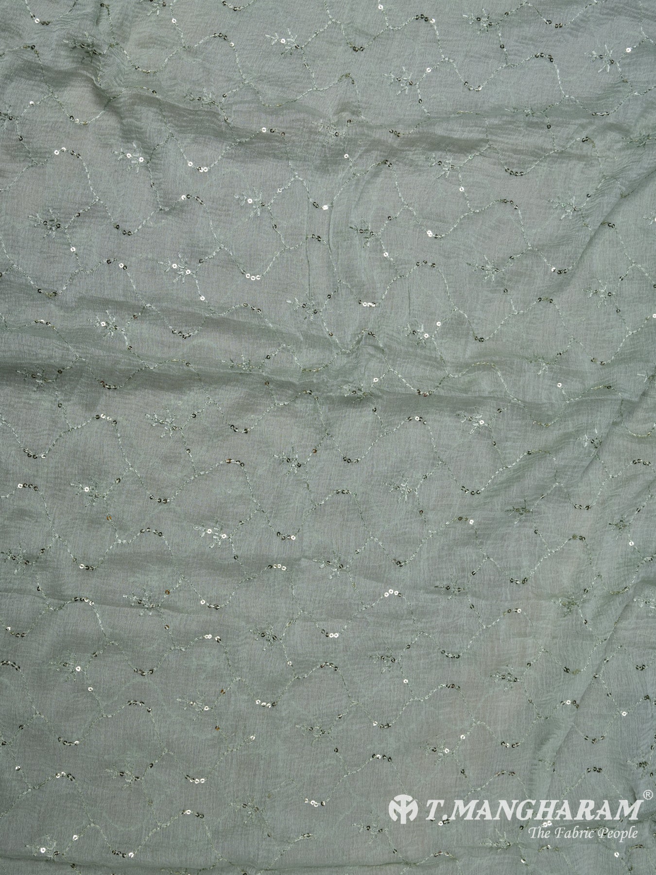 Green Georgette Chudidhar Fabric Set - EG1630 view-4
