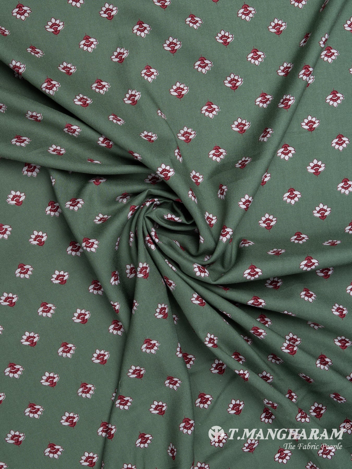 Green Cotton Fabric - EC7775 view-1