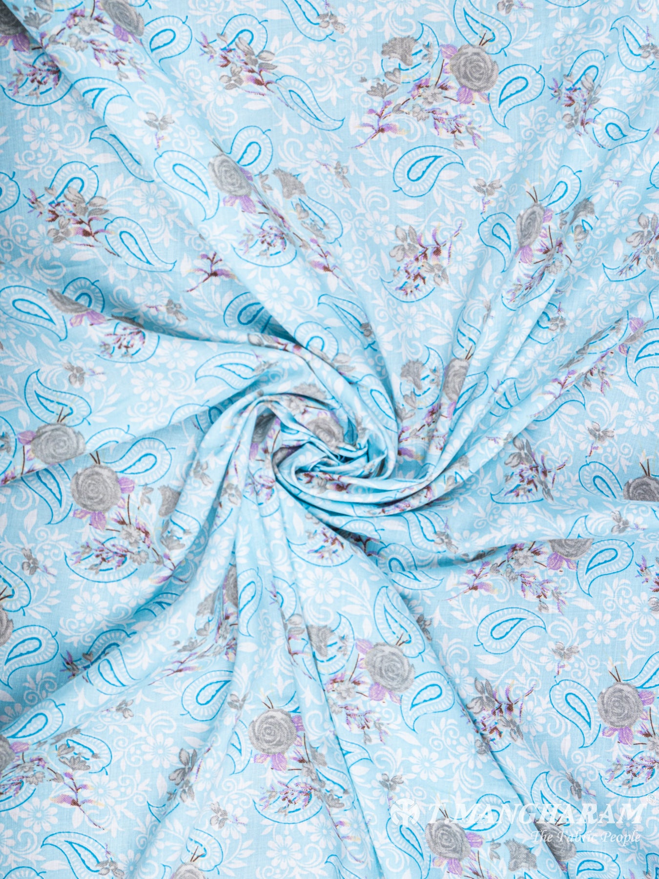 Blue Cotton Fabric - EC5899 view-1