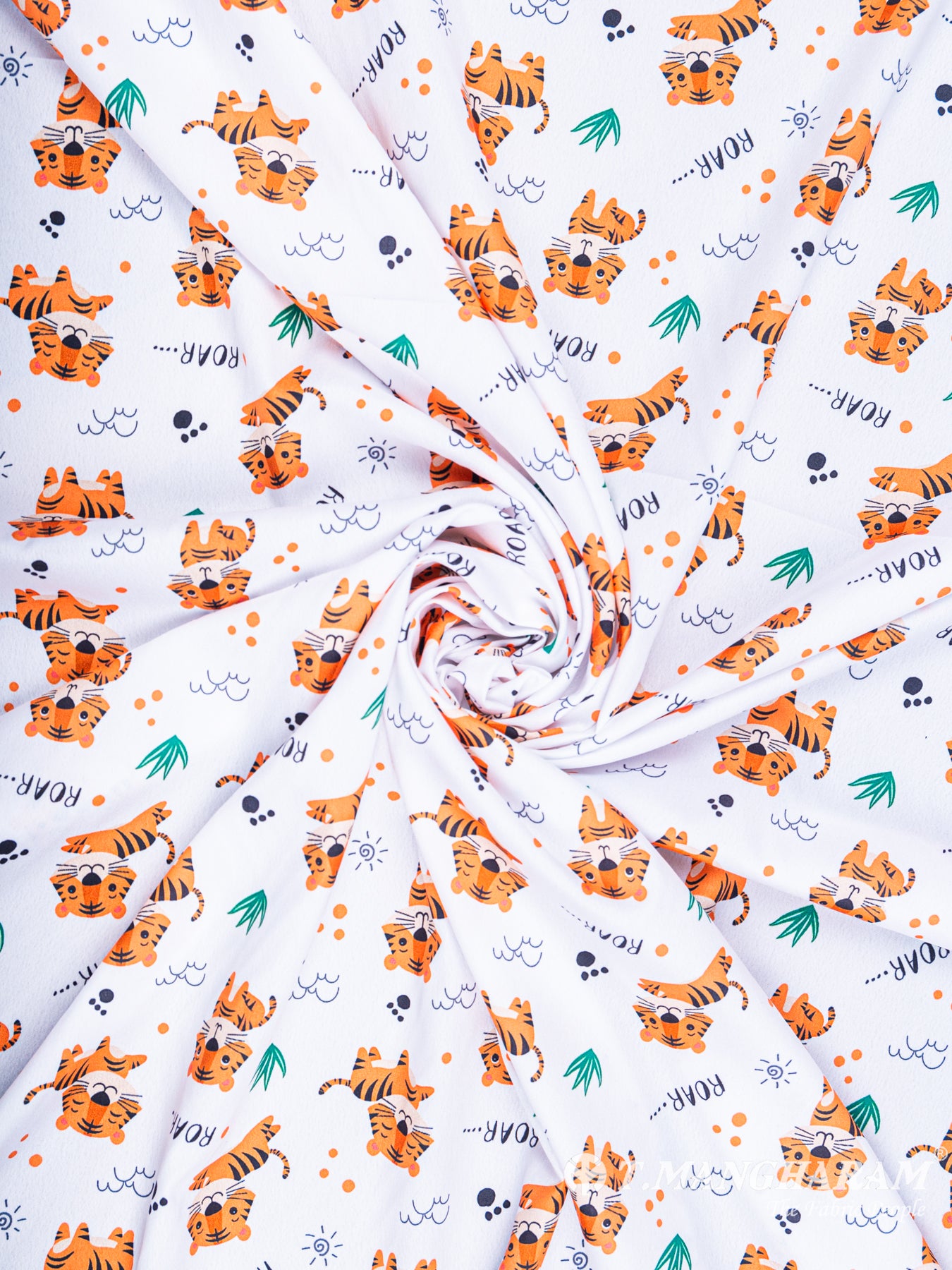 White Cotton Fabric - EC5960 view-1