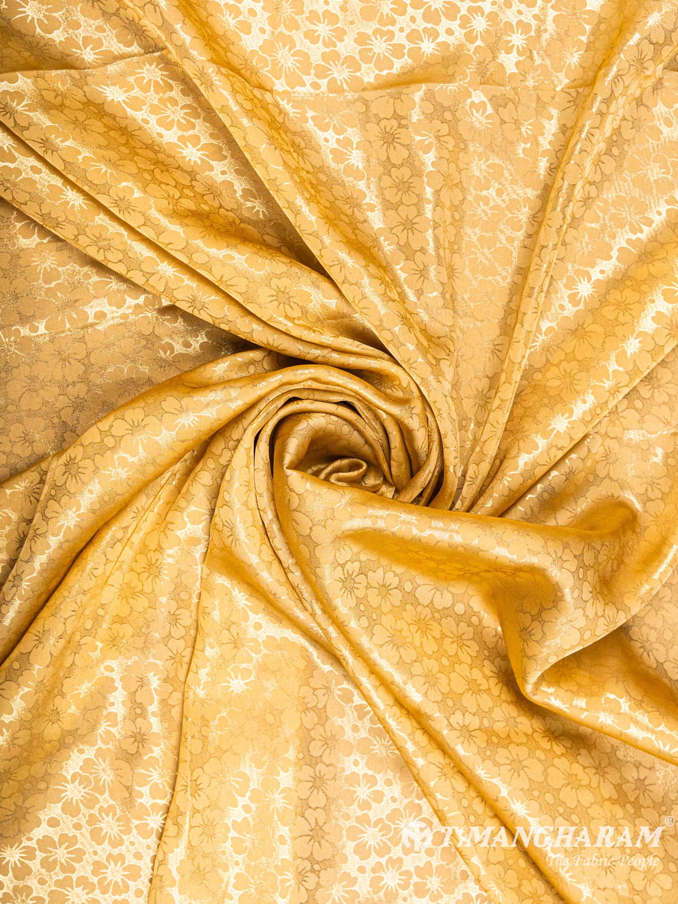 Gold Georgette Satin Fabric - EC5921 view-1