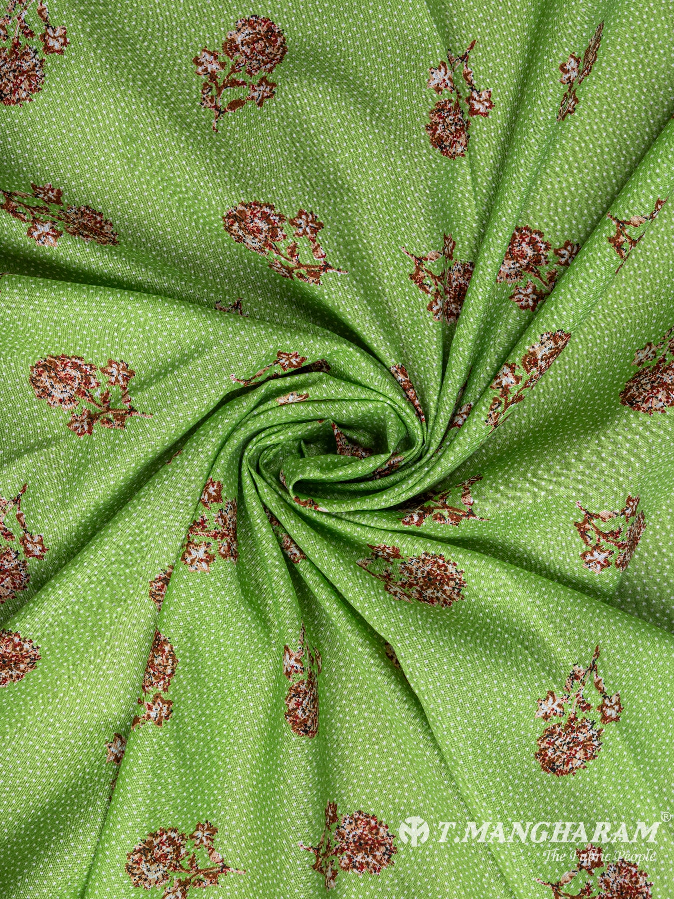Green Cotton Fabric - EC5952 view-1