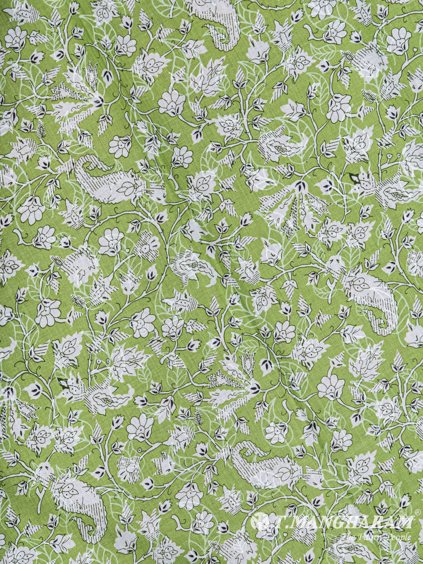 Green Cotton Fabric - EC5946 view-3