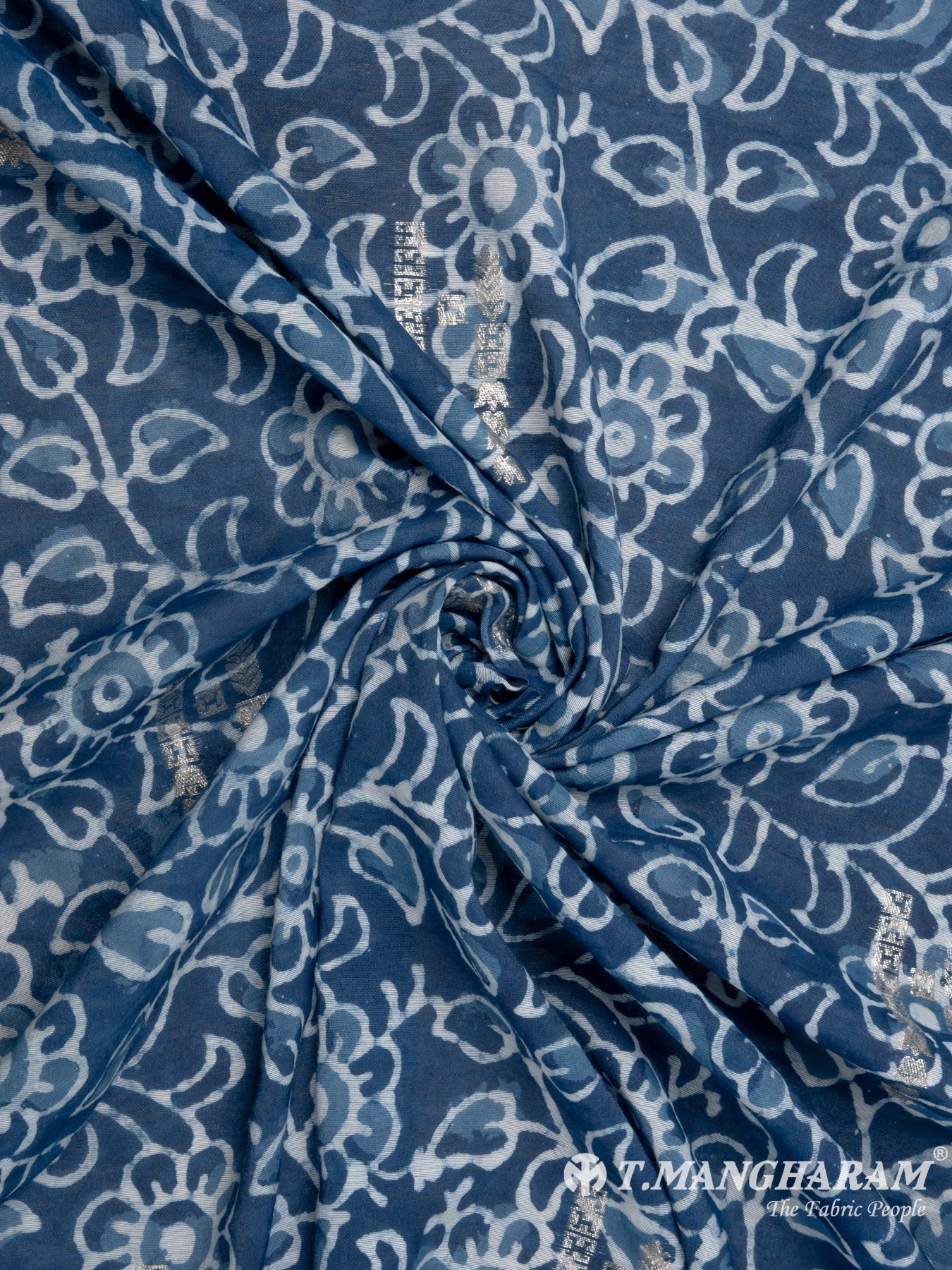 Indigo Cotton Fabric - EB5594 view-1