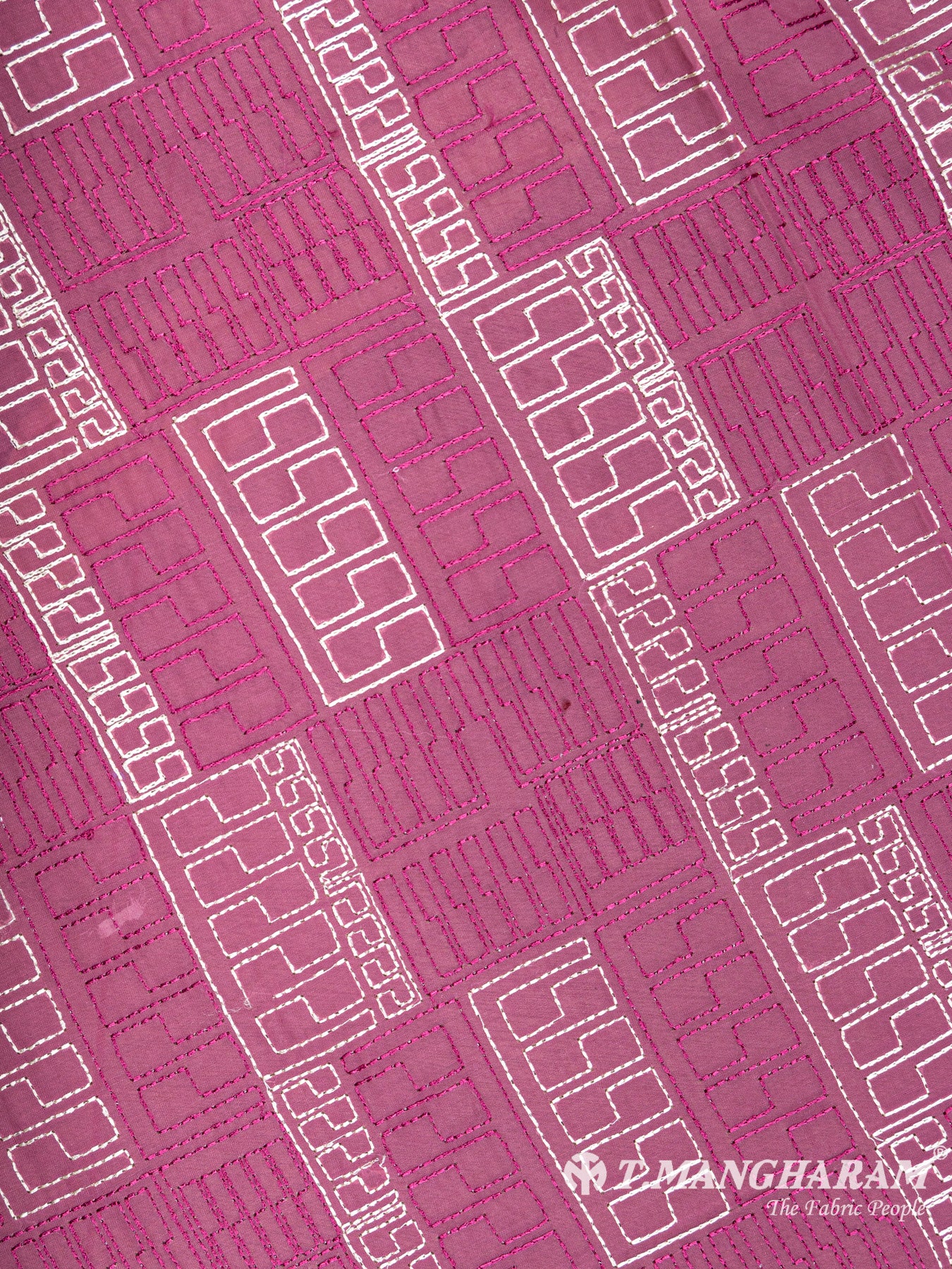 Purple Cotton Embroidery Fabric - EC6027 view-3