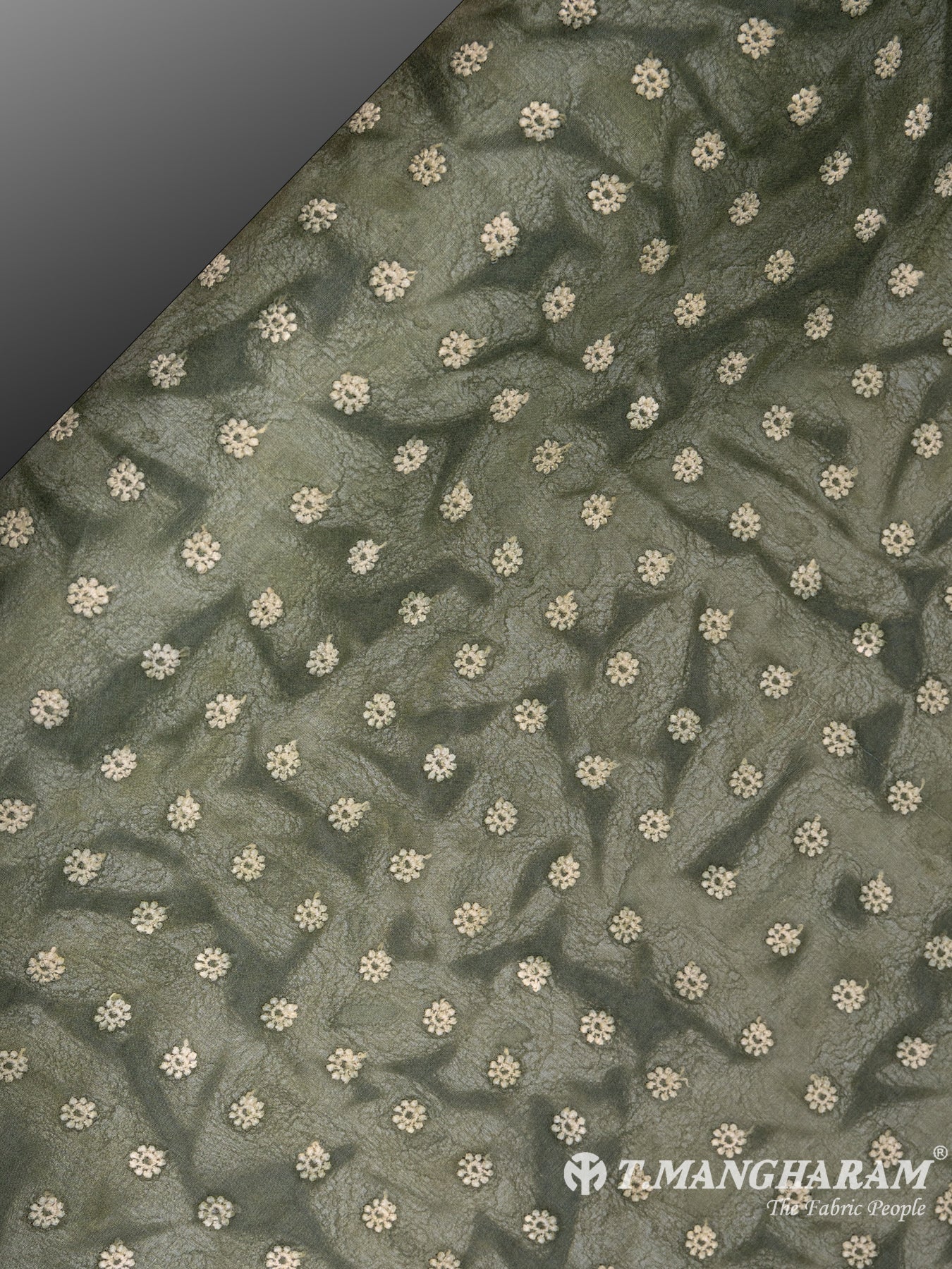Green Cotton Embroidery Fabric - EB4654 view-2