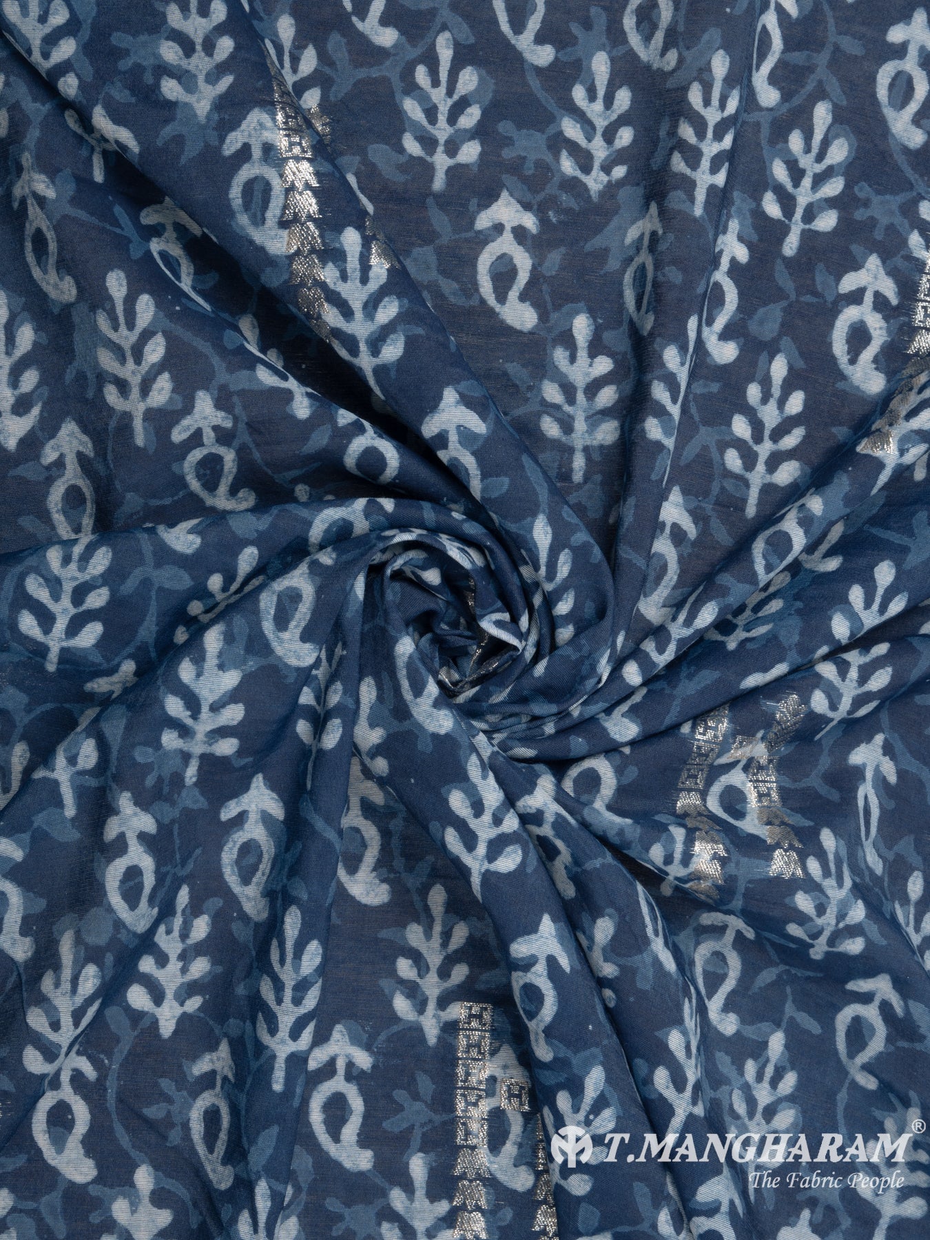 Indigo Cotton Fabric - EB5590 view-1