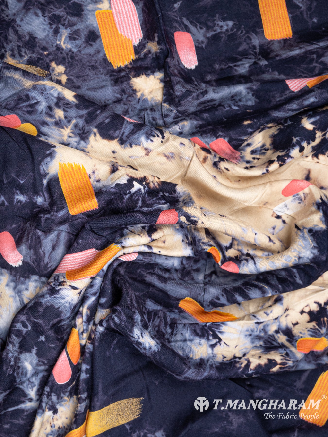 Multicolor Rayon Cotton Fabric - EB4649 view-4