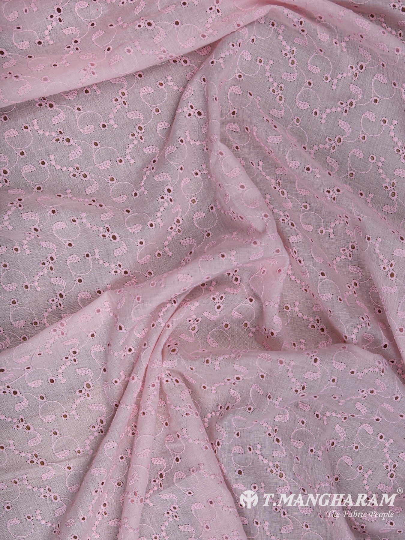 Pink Cotton Embroidery Fabric - EC5988 view-4