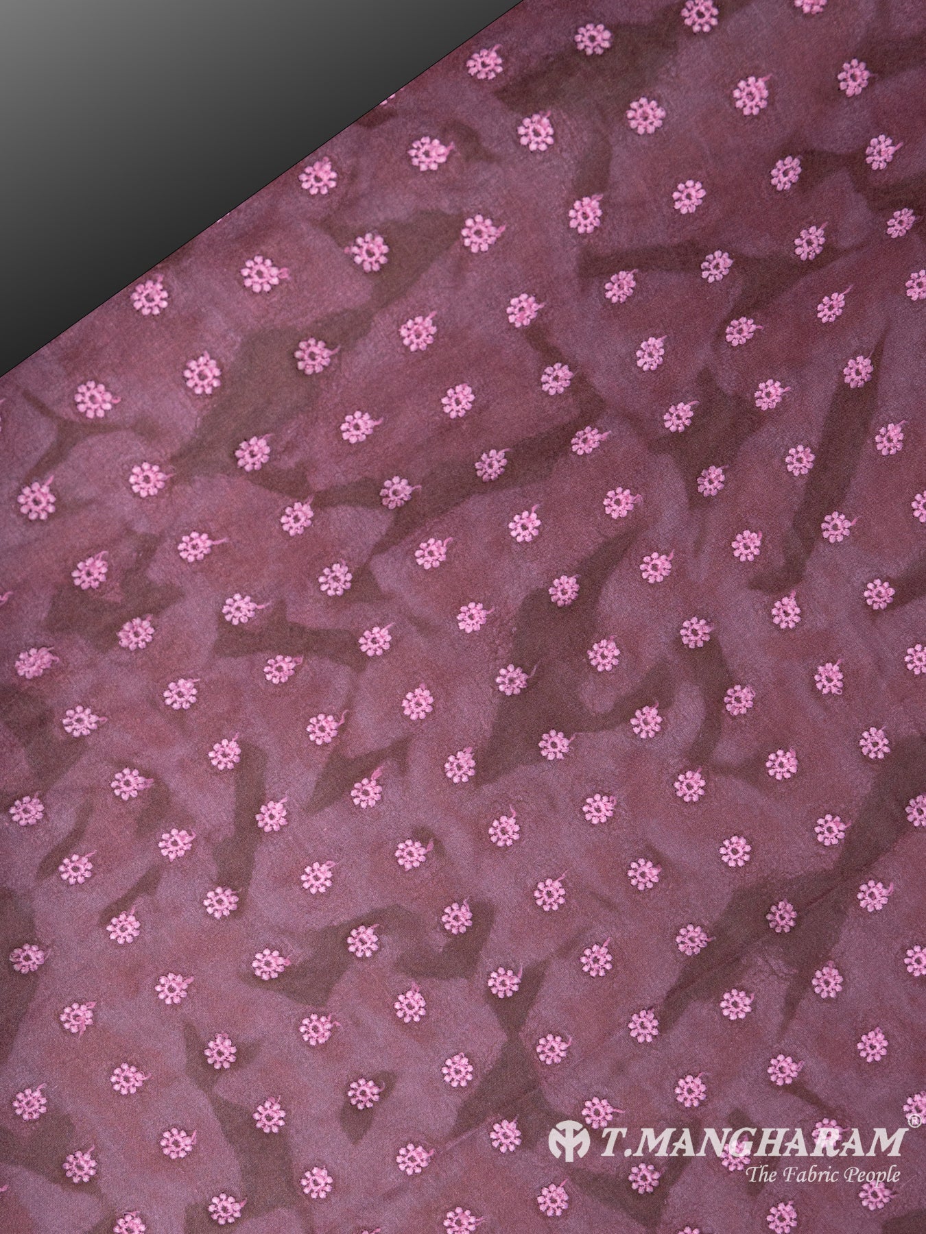Purple Cotton Embroidery Fabric - EB4653 view-2