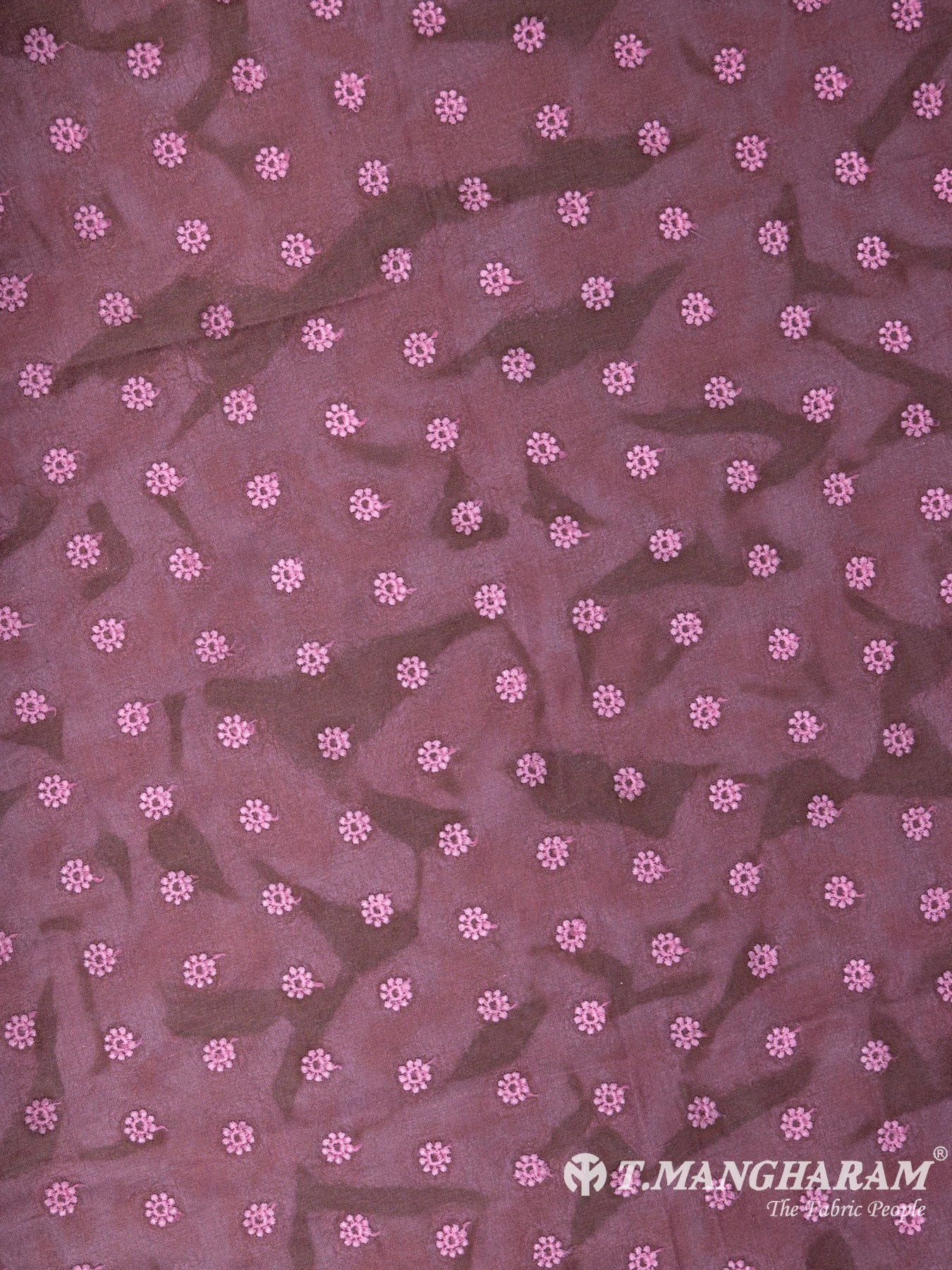 Purple Cotton Embroidery Fabric - EB4653 view-3