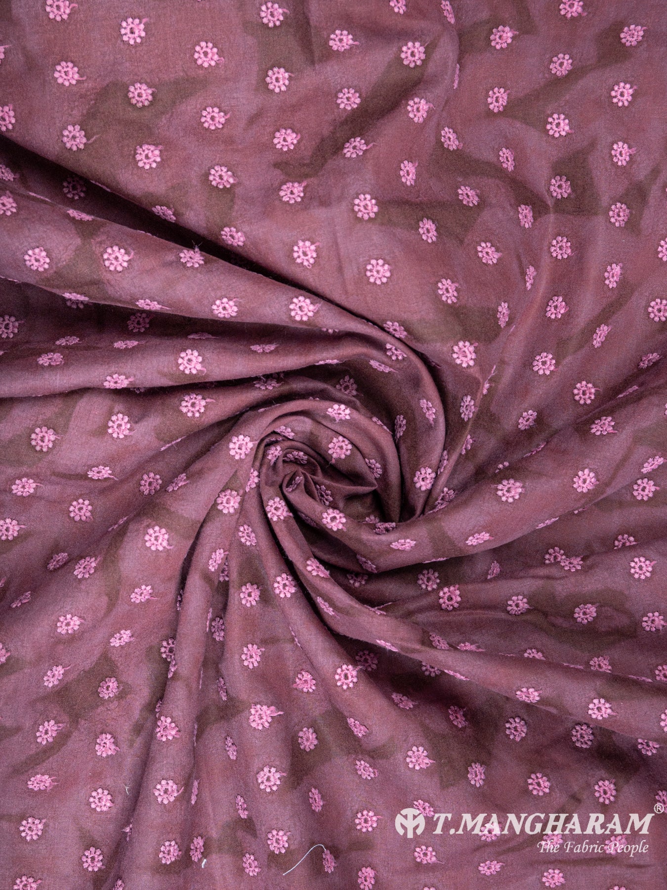 Purple Cotton Embroidery Fabric - EB4653 view-1