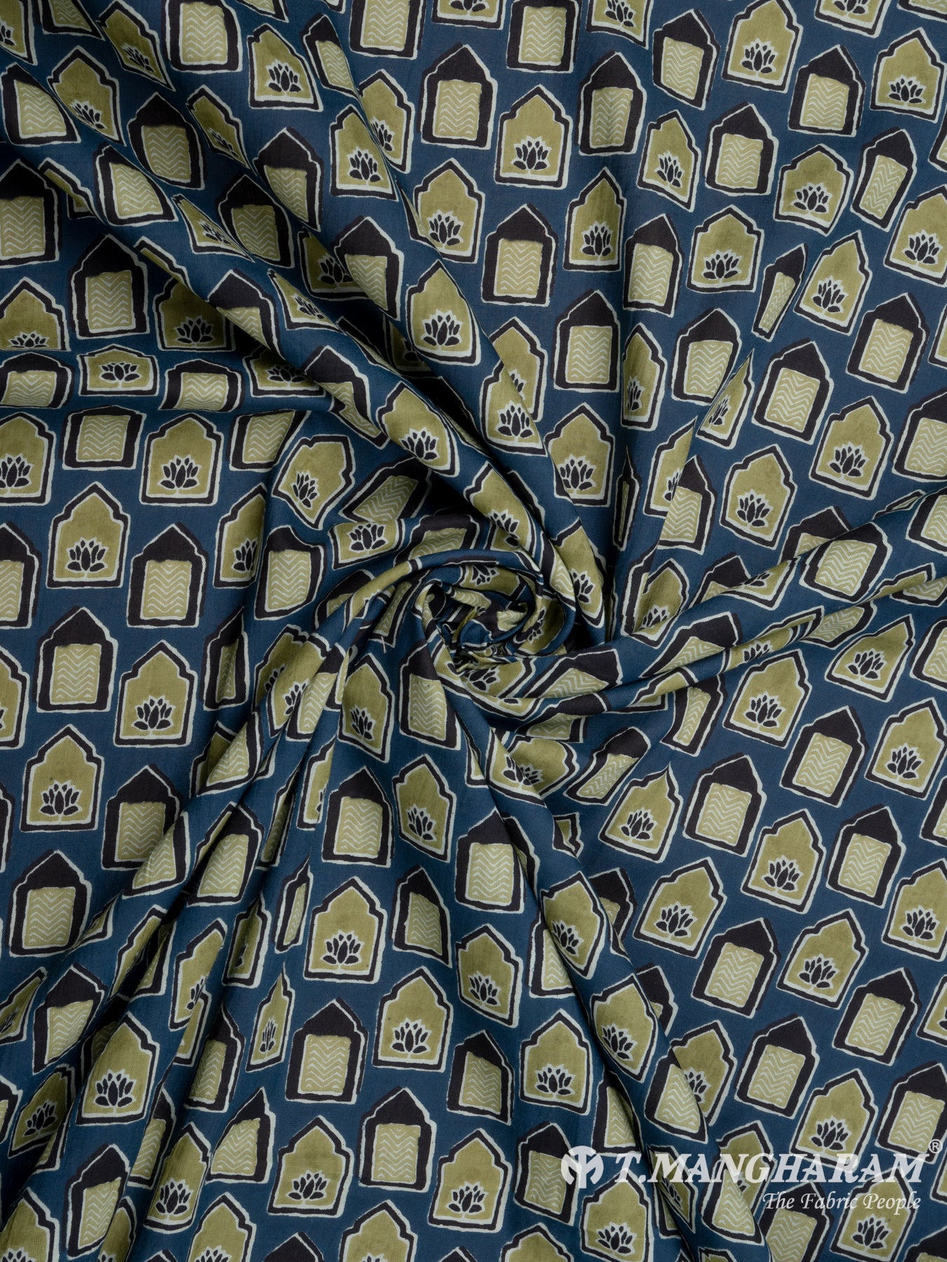 Blue Cotton Fabric - EA2455 view-1