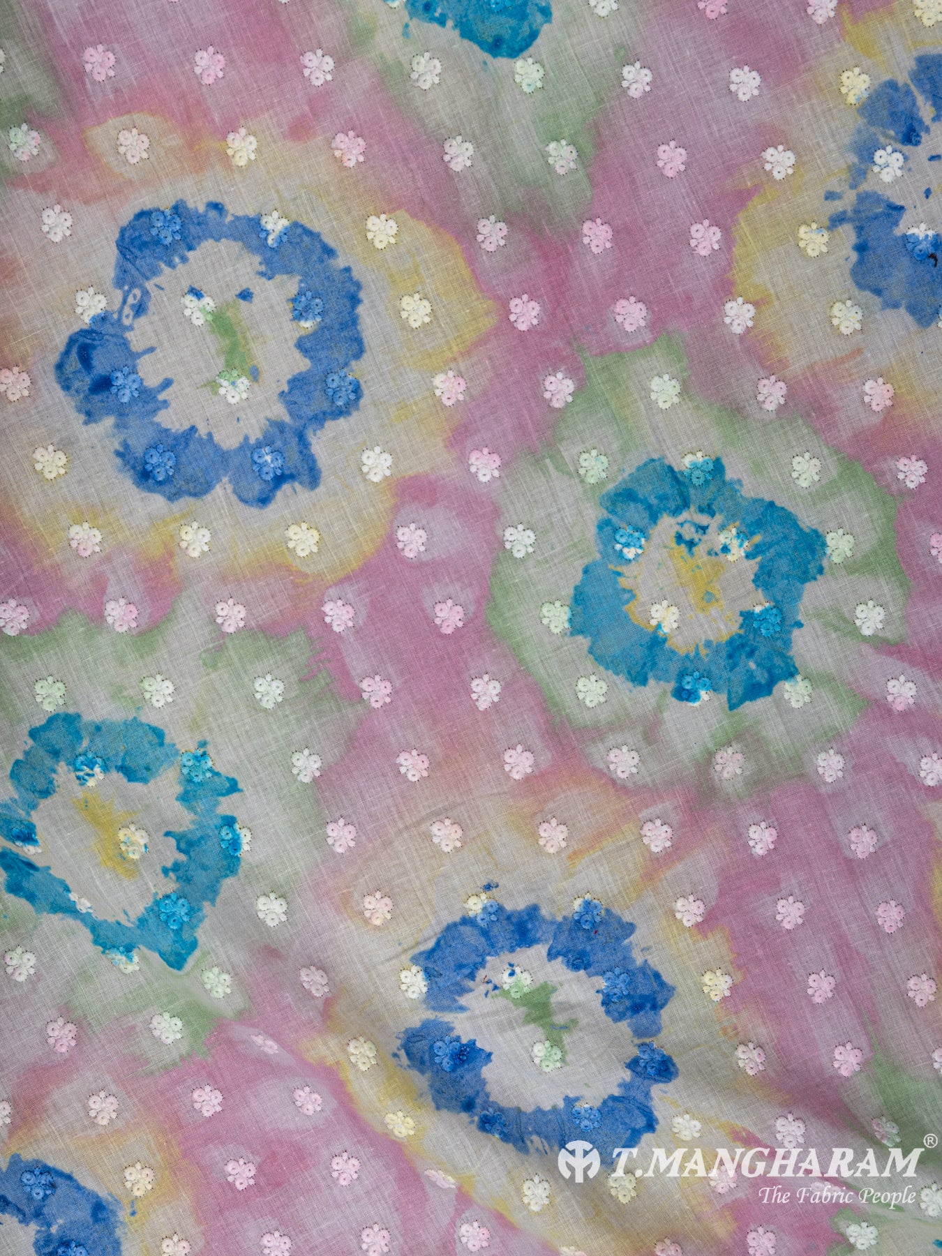 Multicolor Cotton Embroidery Fabric - EC5982 view-3