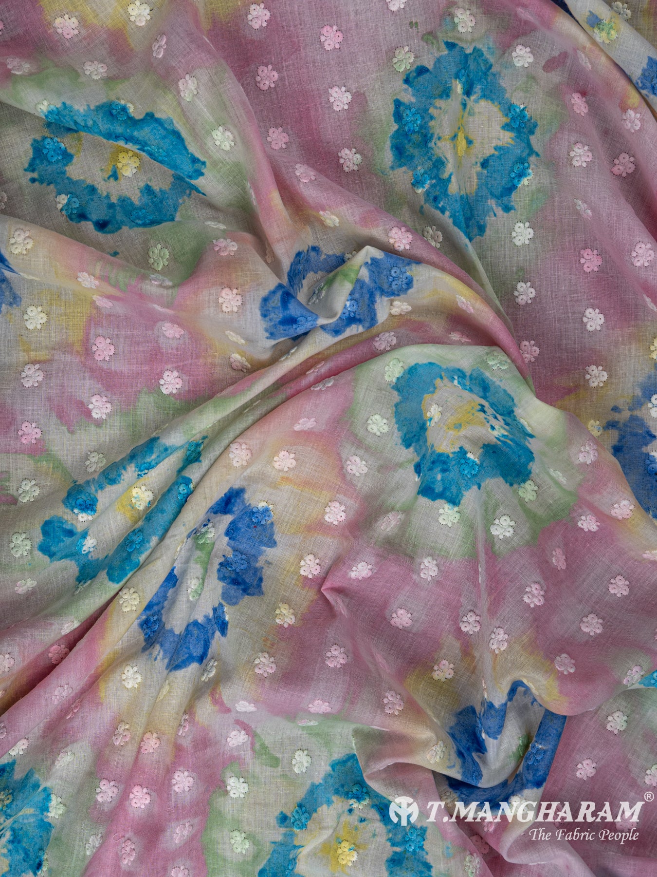 Multicolor Cotton Embroidery Fabric - EC5982 view-4