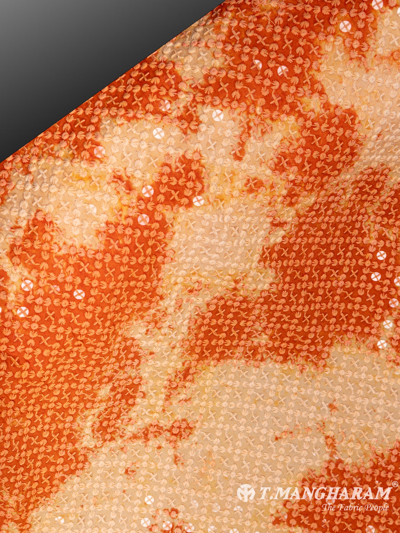 Orange Cotton Embroidery Fabric - EB4624 view-2