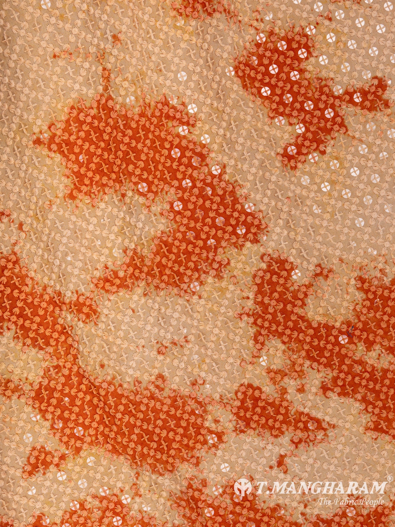 Orange Cotton Embroidery Fabric - EB4624 view-3