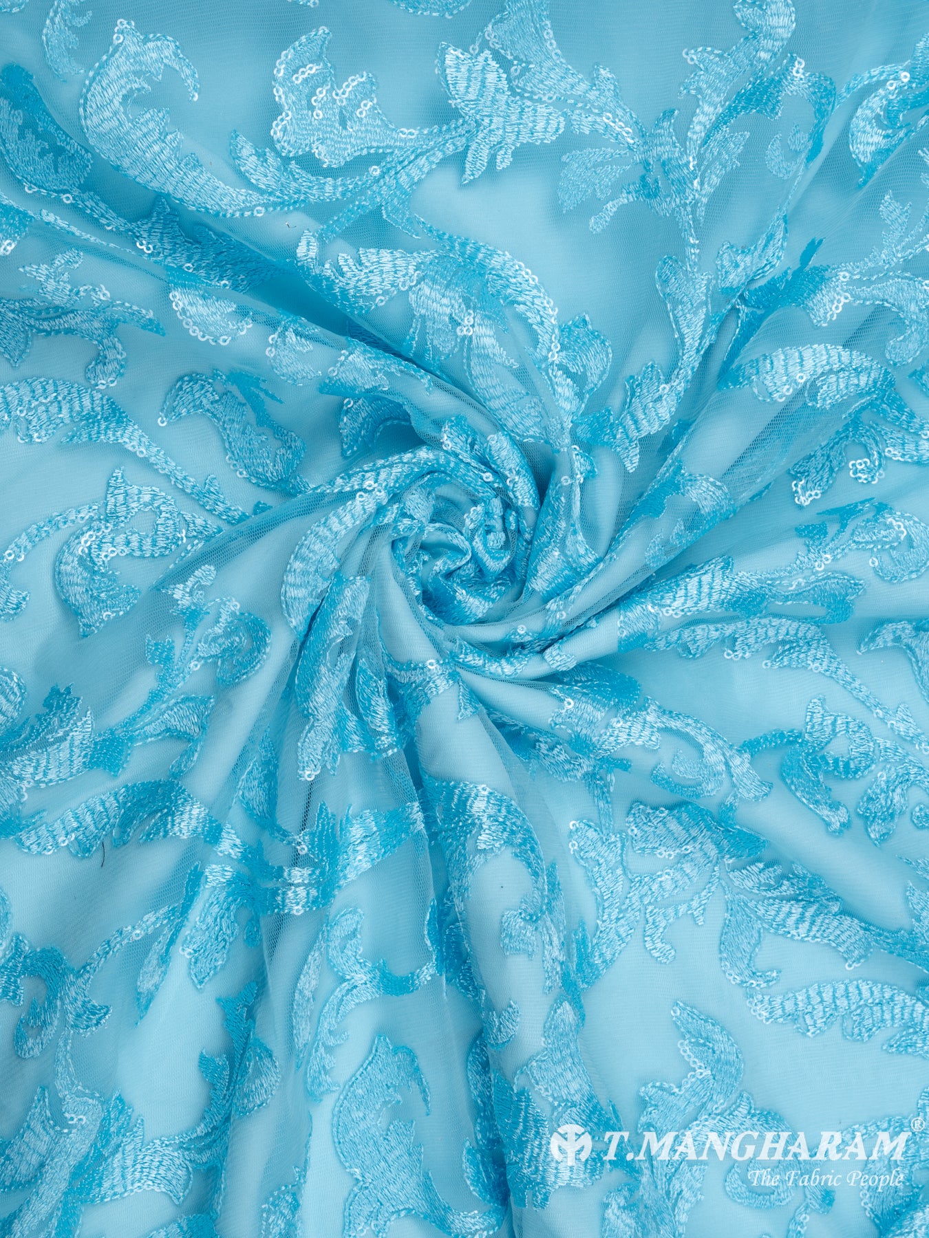 Blue Fancy Net Fabric - EB5533 view-1