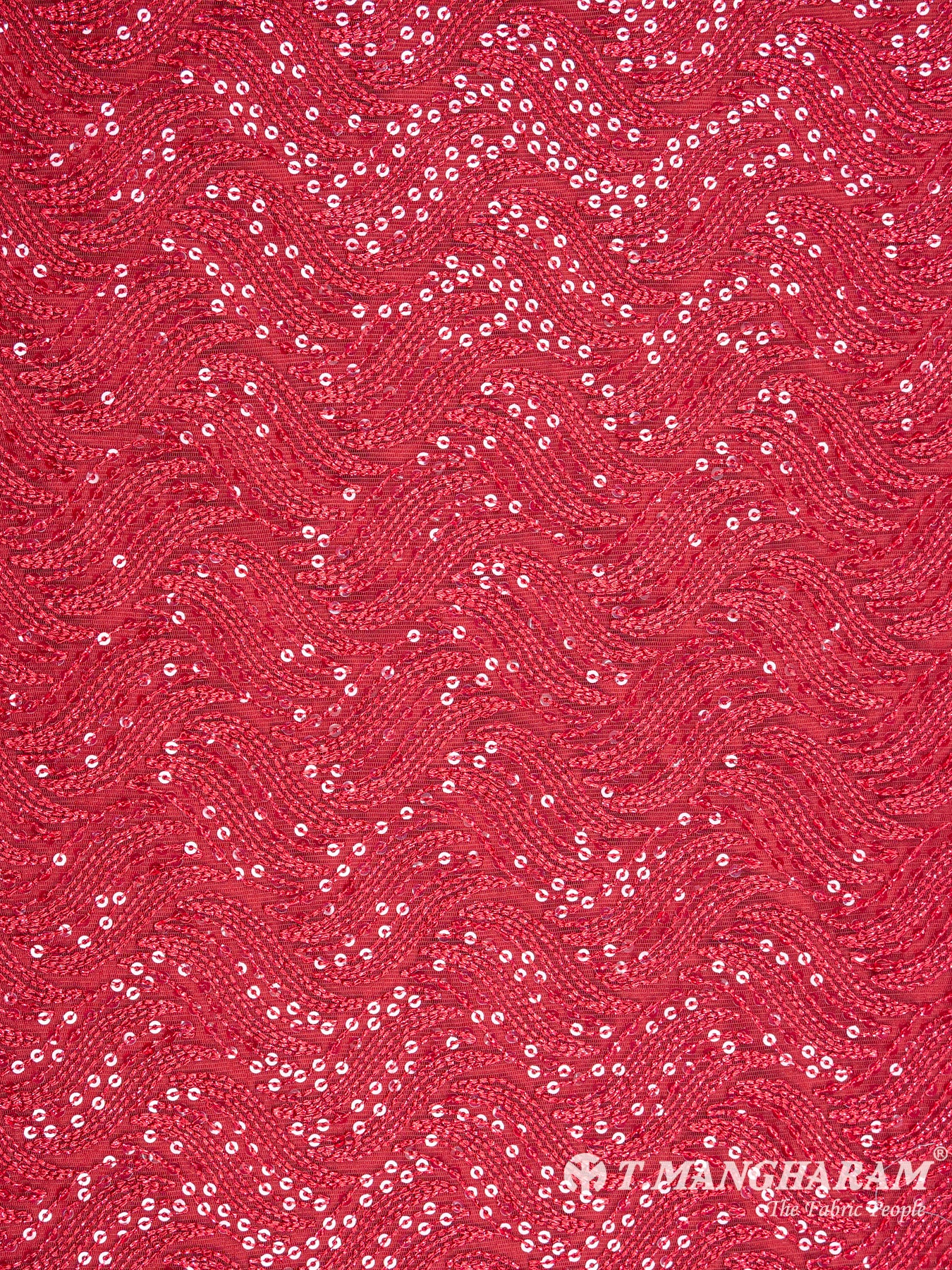 Maroon Fancy Net Fabric - EB4657 view-3