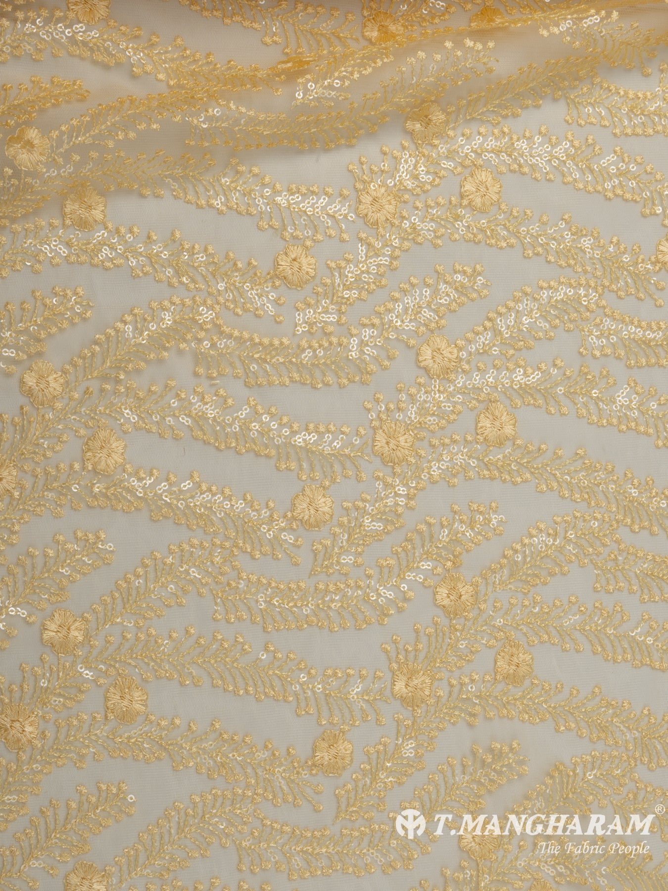 Yellow Fancy Net Fabric - EB5527 view-3