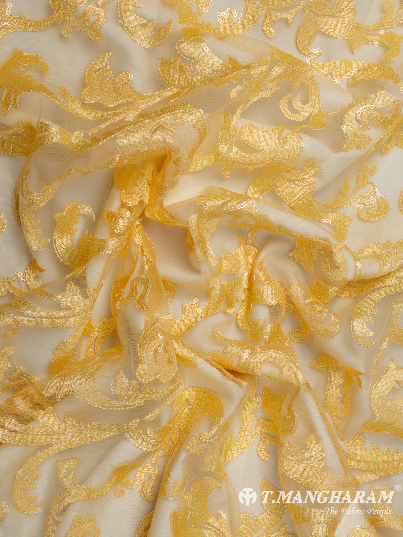 Yellow Fancy Net Fabric - EB5534 view-4