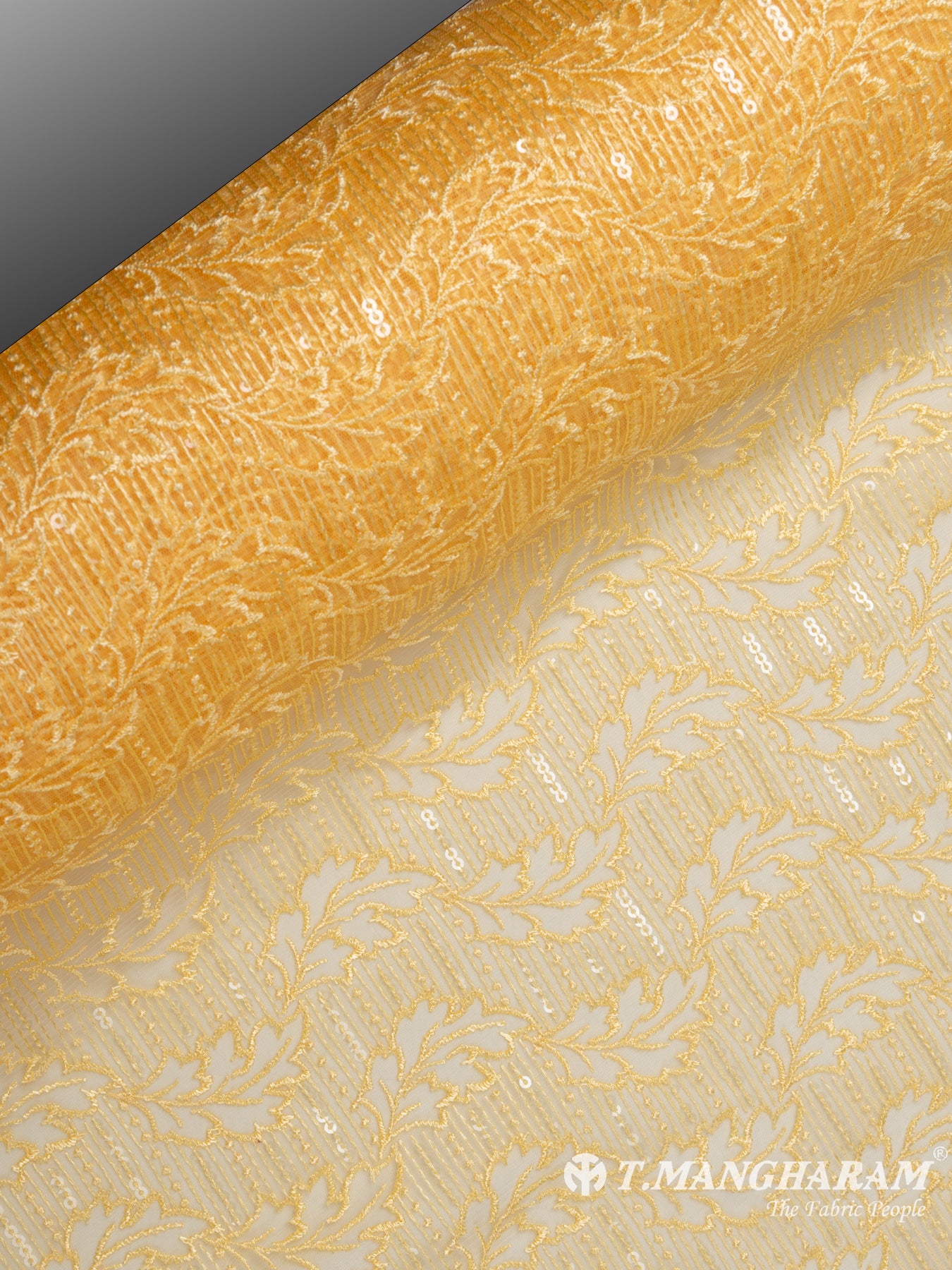 Yellow Fancy Net Fabric - EB5515 view-2