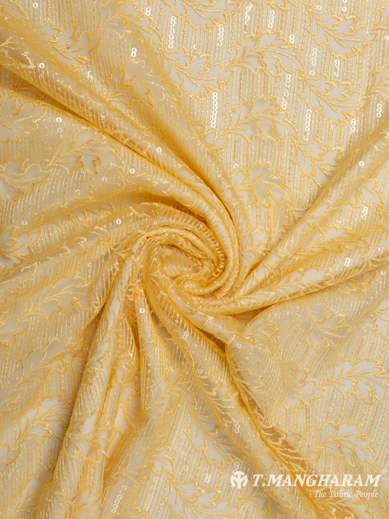 Yellow Fancy Net Fabric - EB5515 view-1