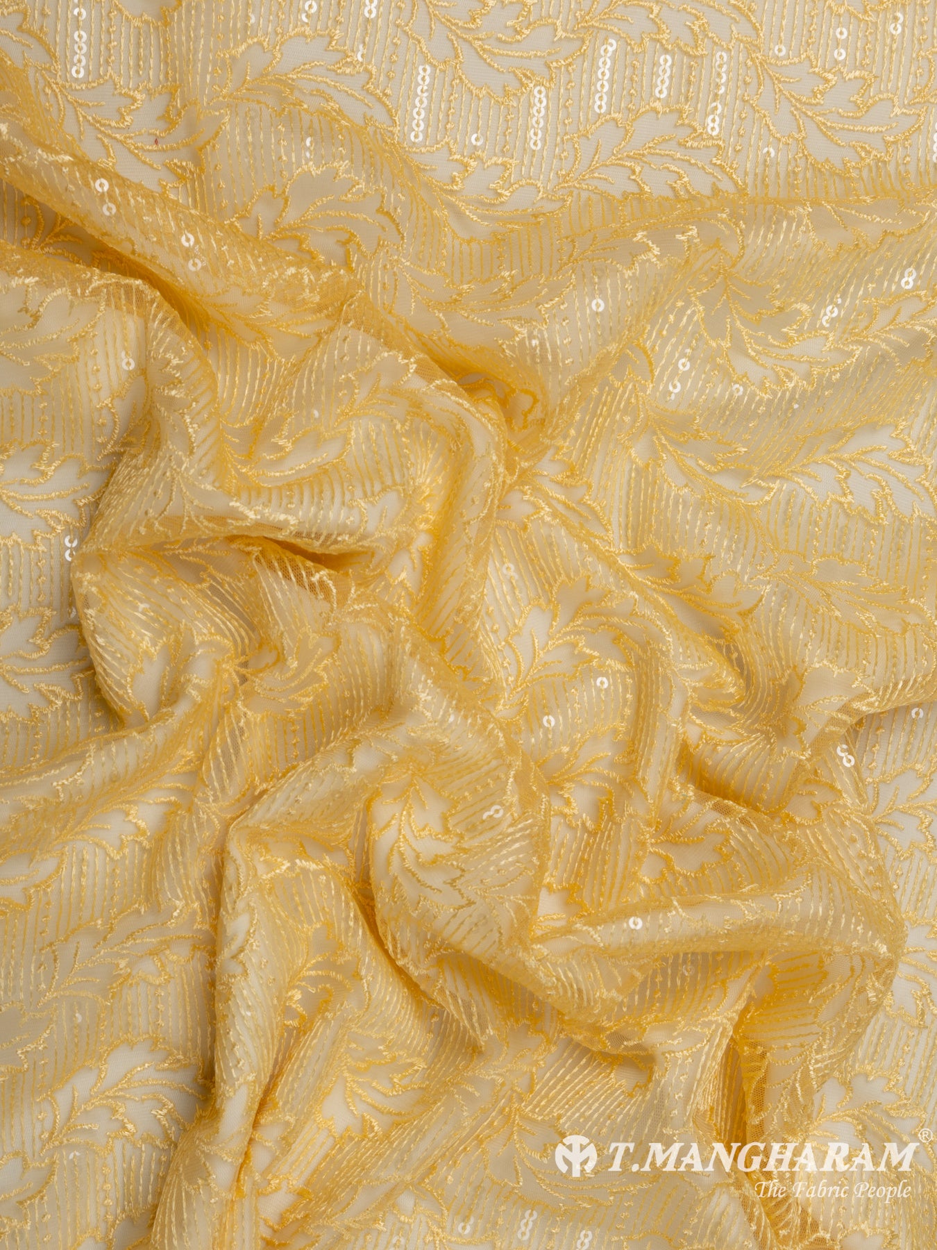 Yellow Fancy Net Fabric - EB5515 view-4
