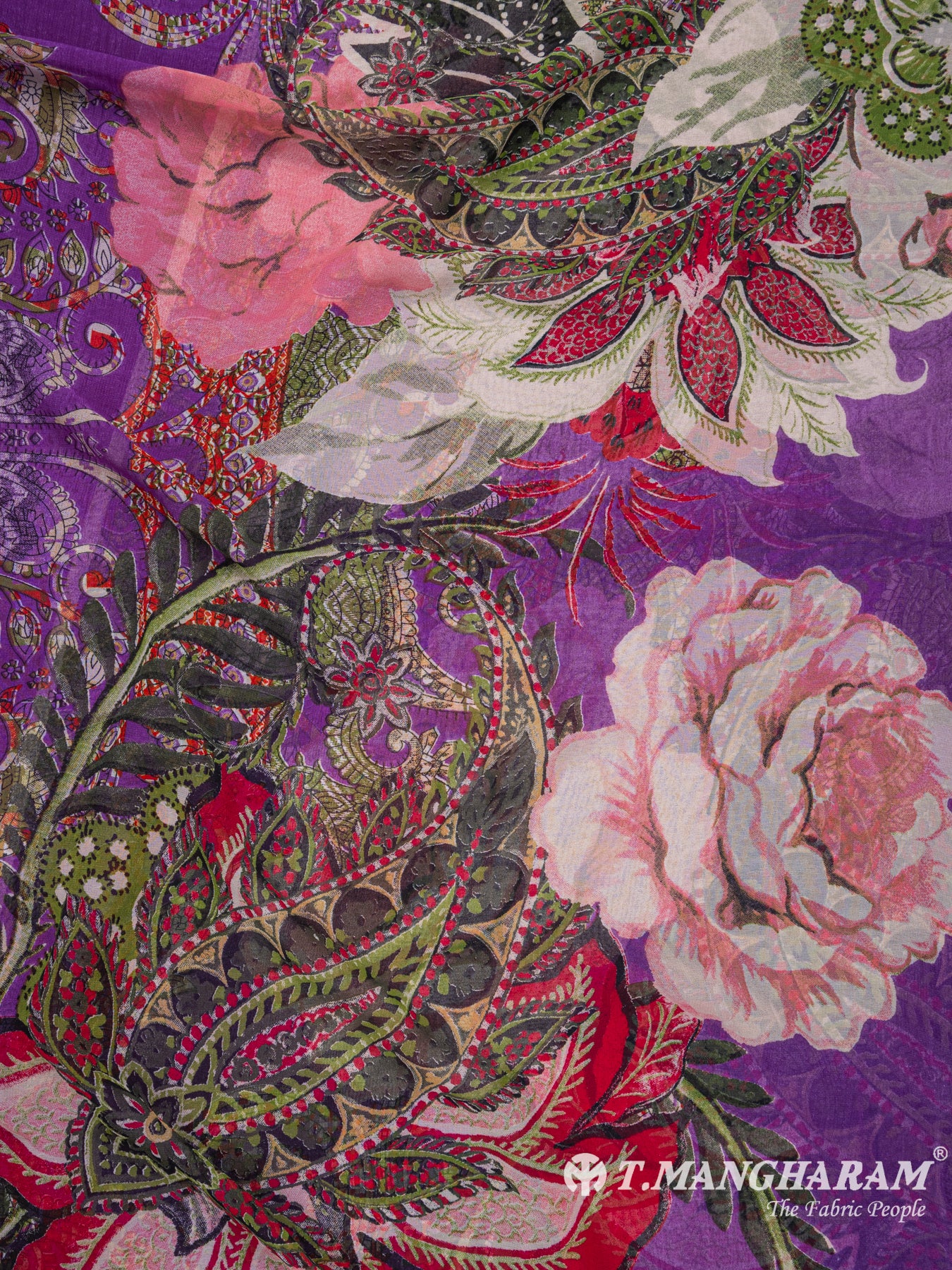 Purple Crepe Chudidhar Fabric Set - EG1719 view-3