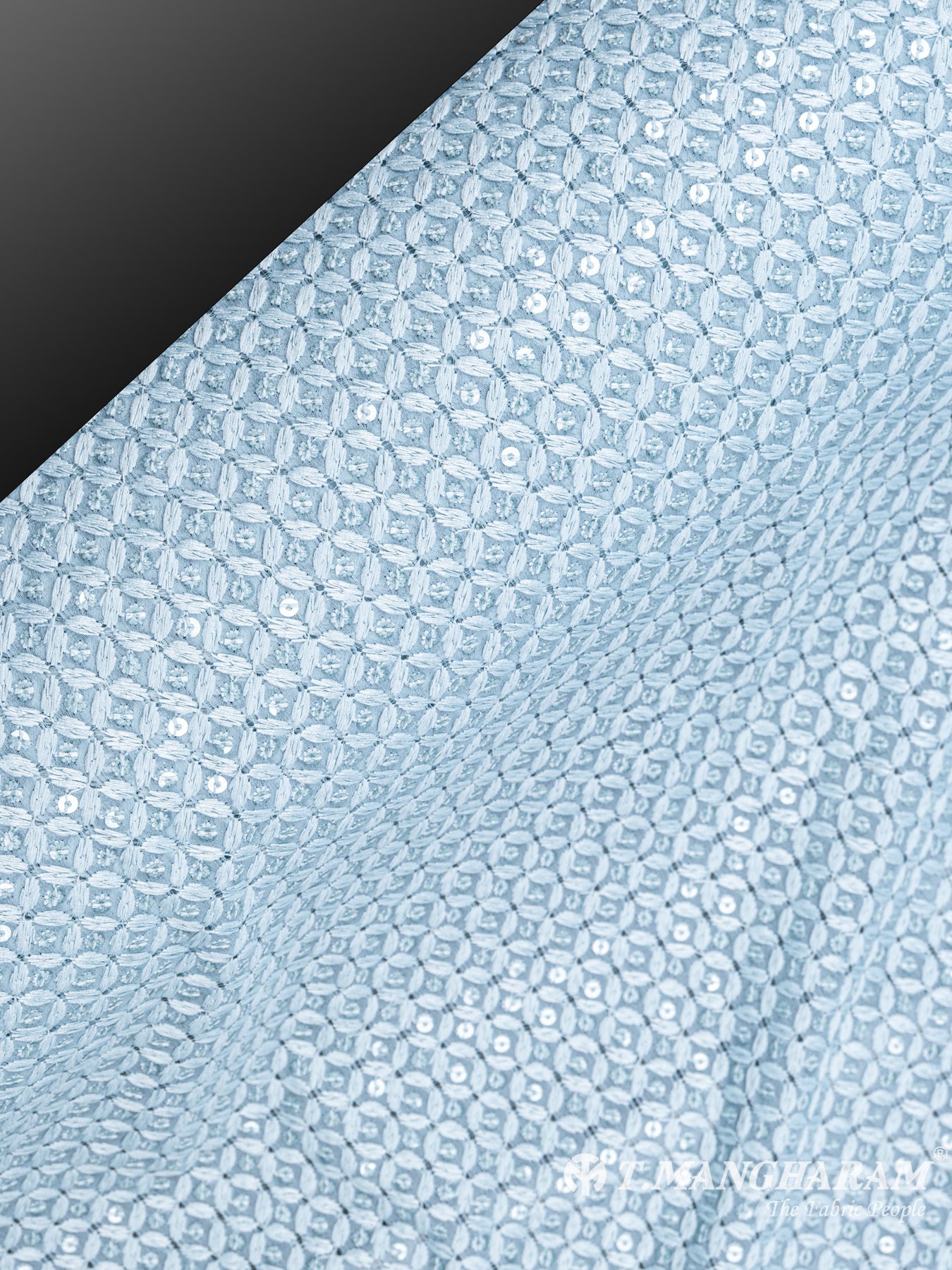 Blue Georgette Fabric - EC5991 view-2