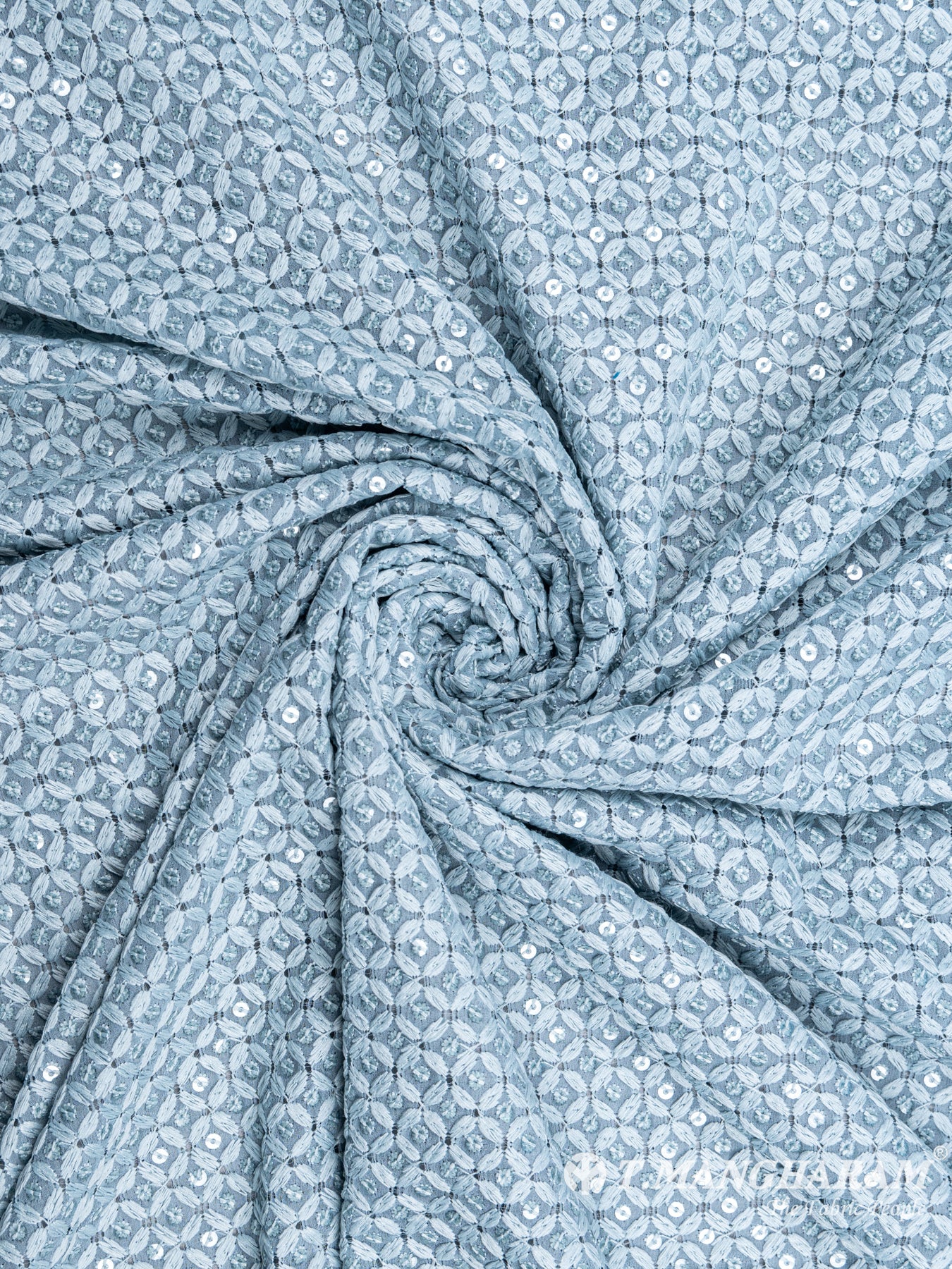 Blue Georgette Fabric - EC5991 view-1