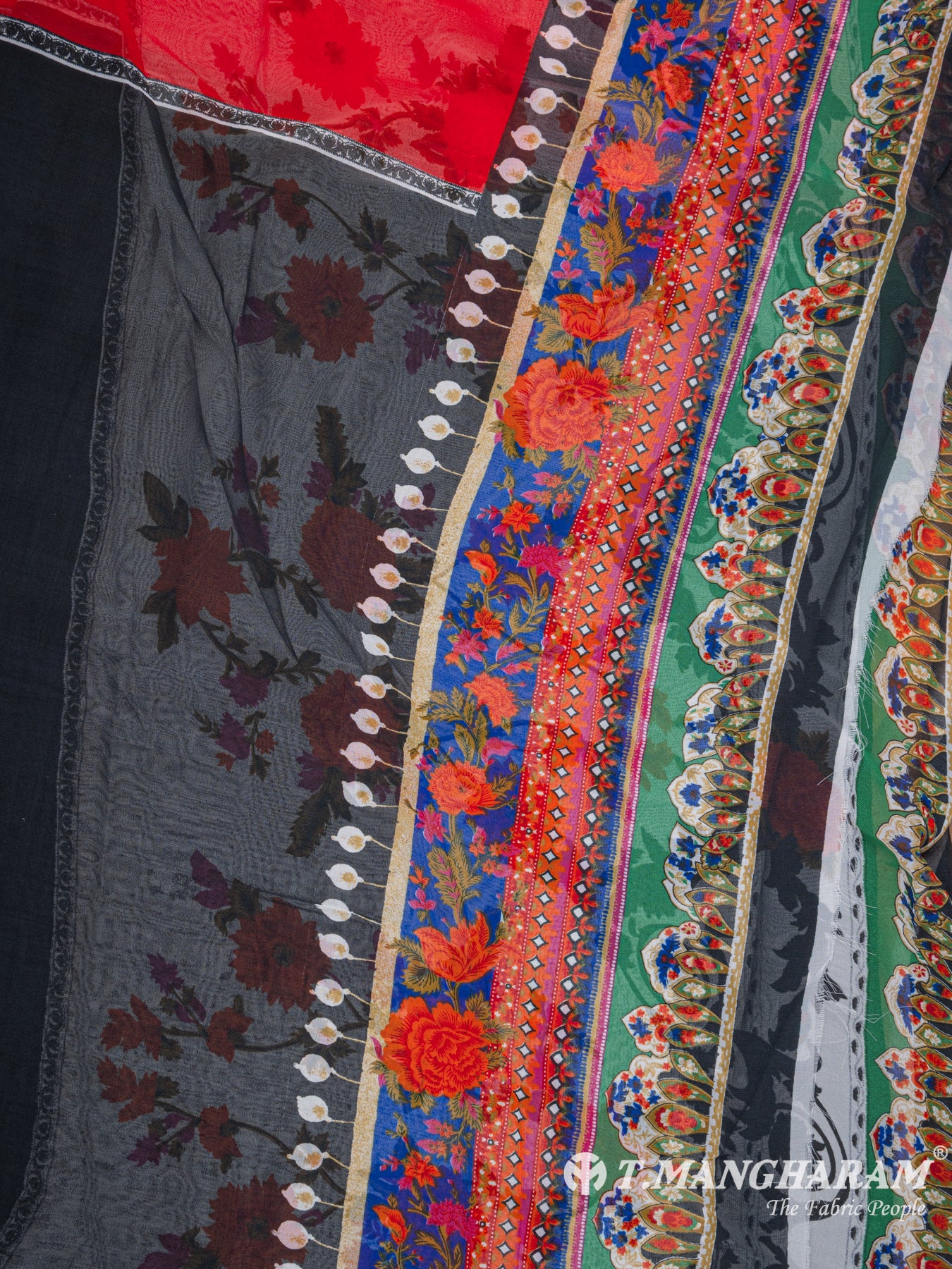 Multicolor Crepe Chudidhar Fabric Set - EG1729 view-3