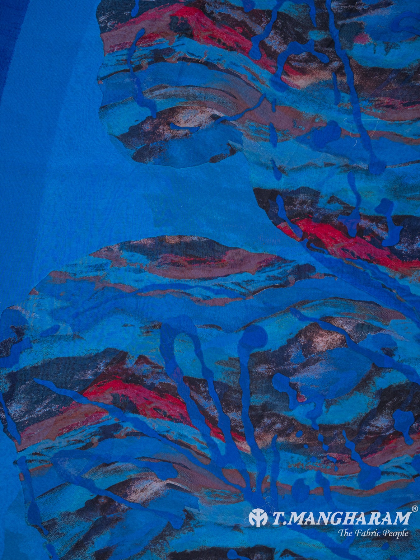 Blue Crepe Chudidhar Fabric Set - EG1709 view-3