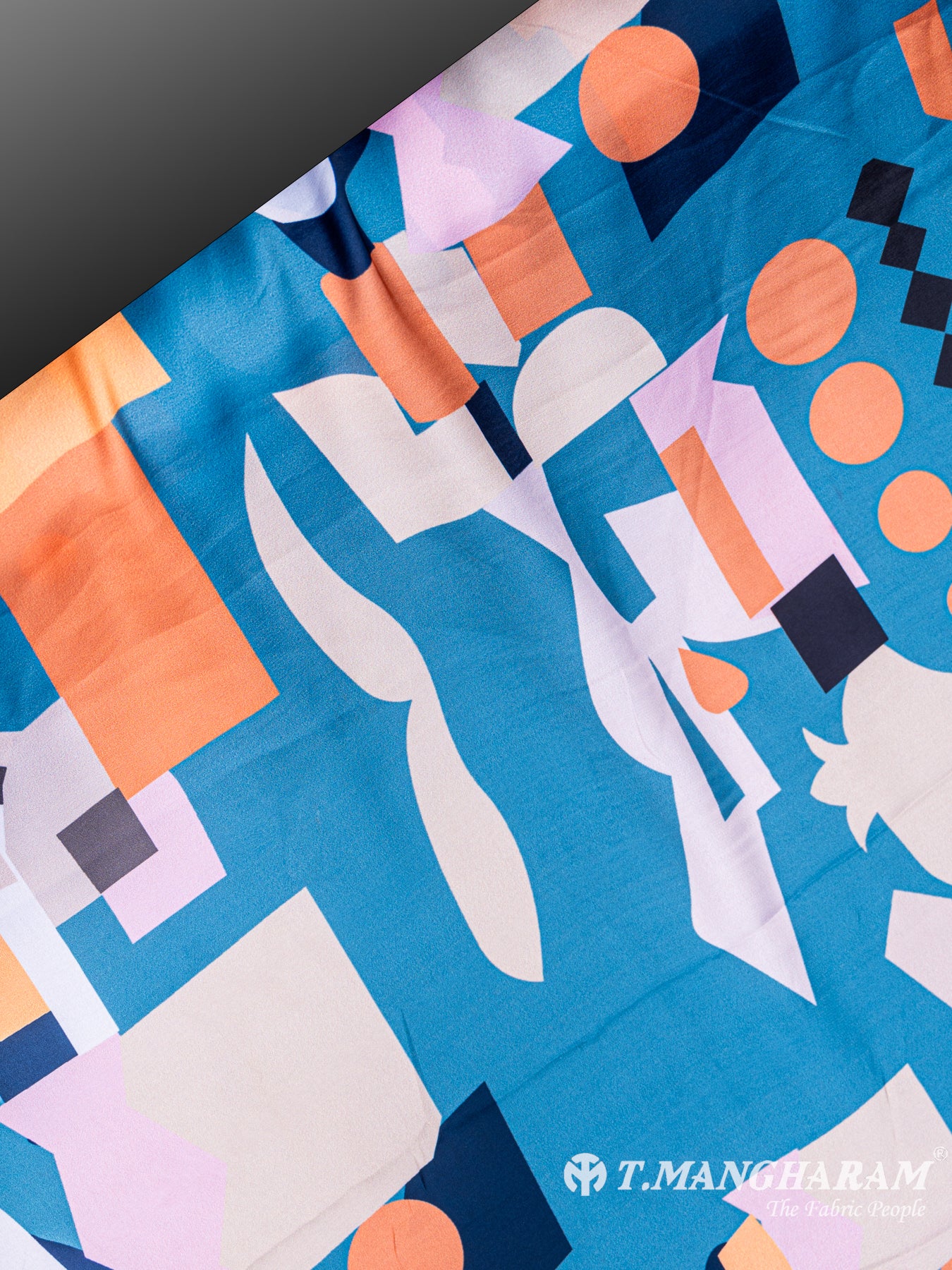 Multicolor Georgette Satin Fabric - EA2015 view-2