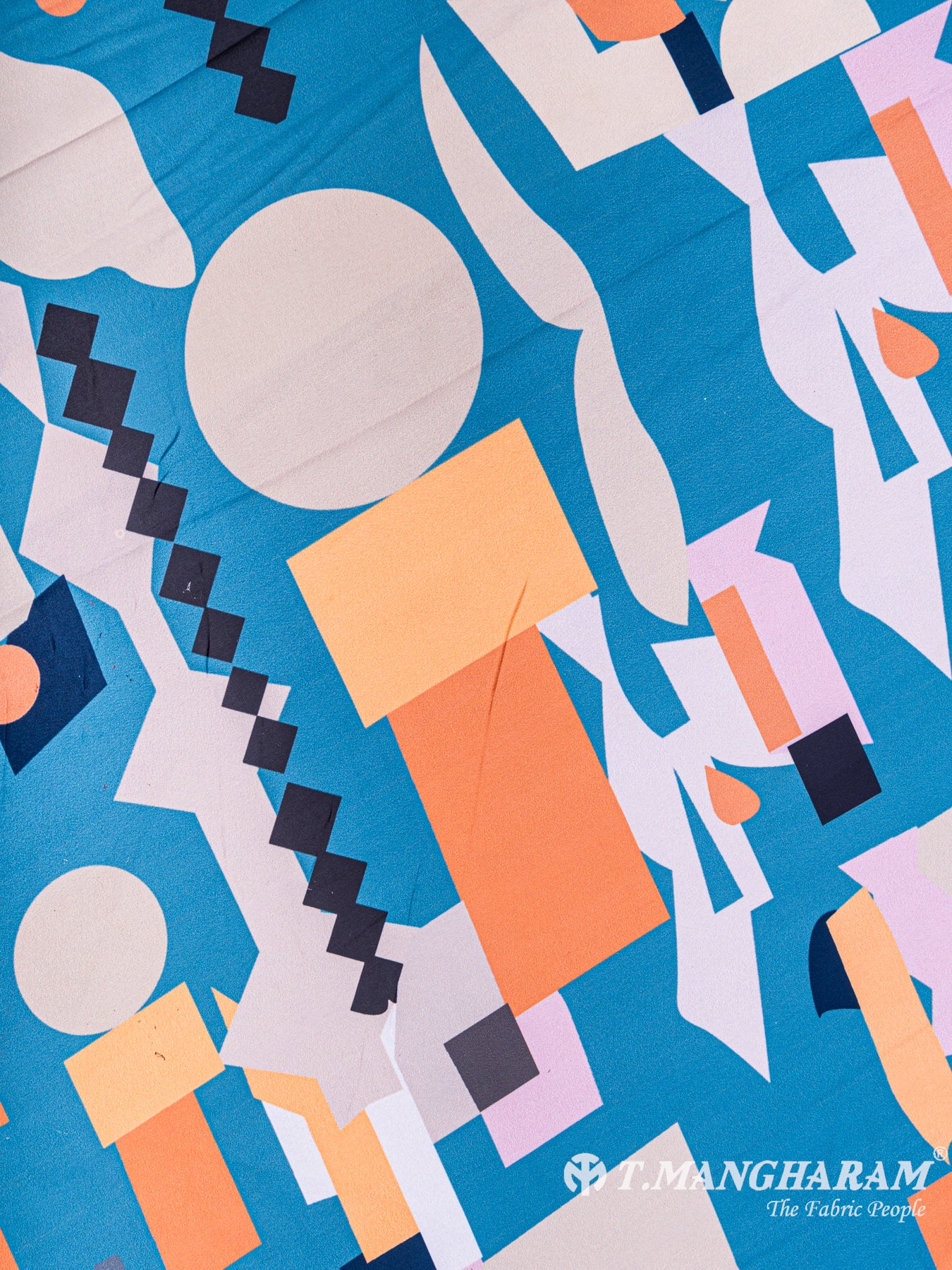Multicolor Georgette Satin Fabric - EA2015 view-3