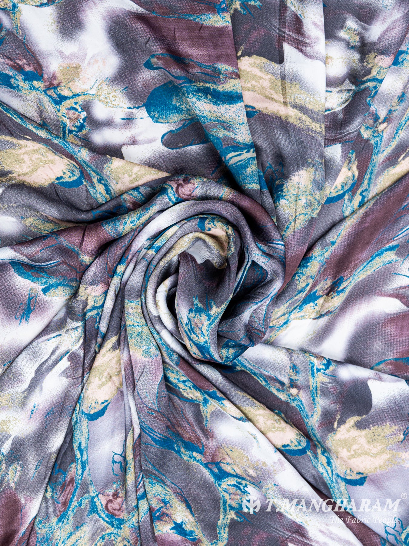 Multicolor Georgette Satin Fabric - EA2011 view-1