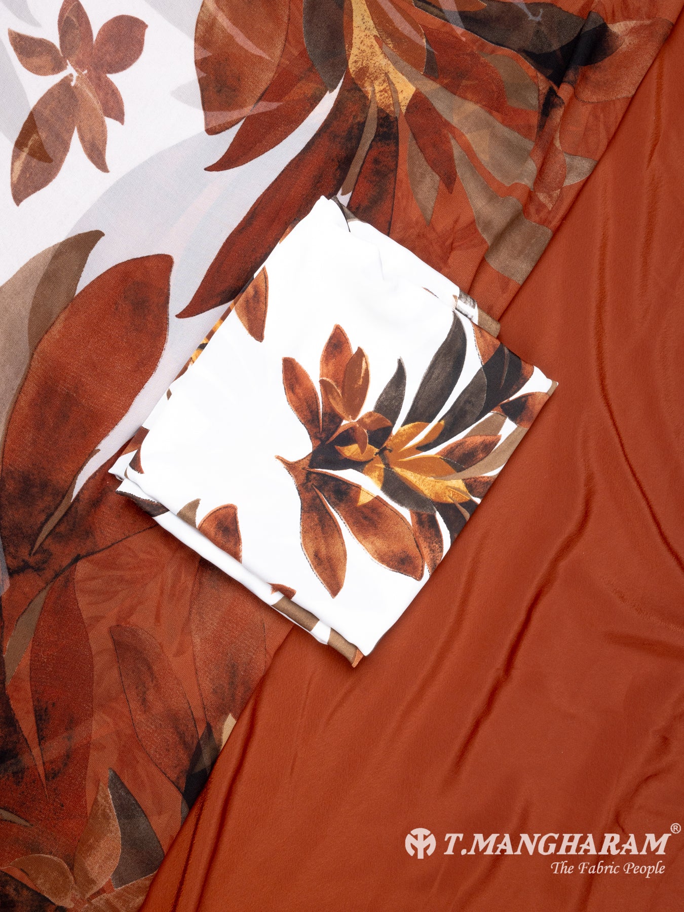 Brown Crepe Chudidhar Fabric Set - EG1668 view-1
