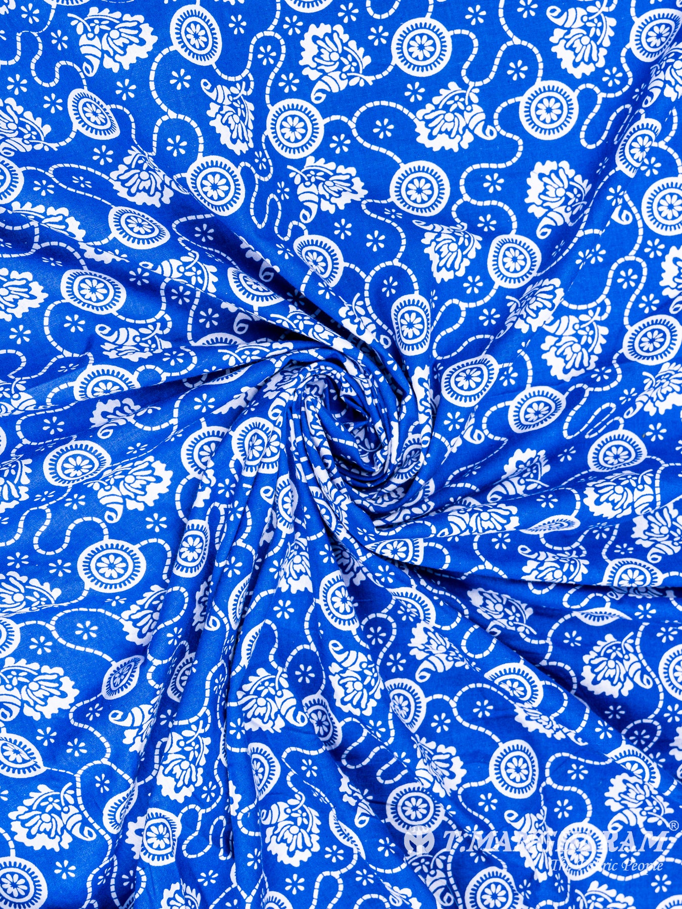 Blue Cotton Fabric - EC6057 view-1