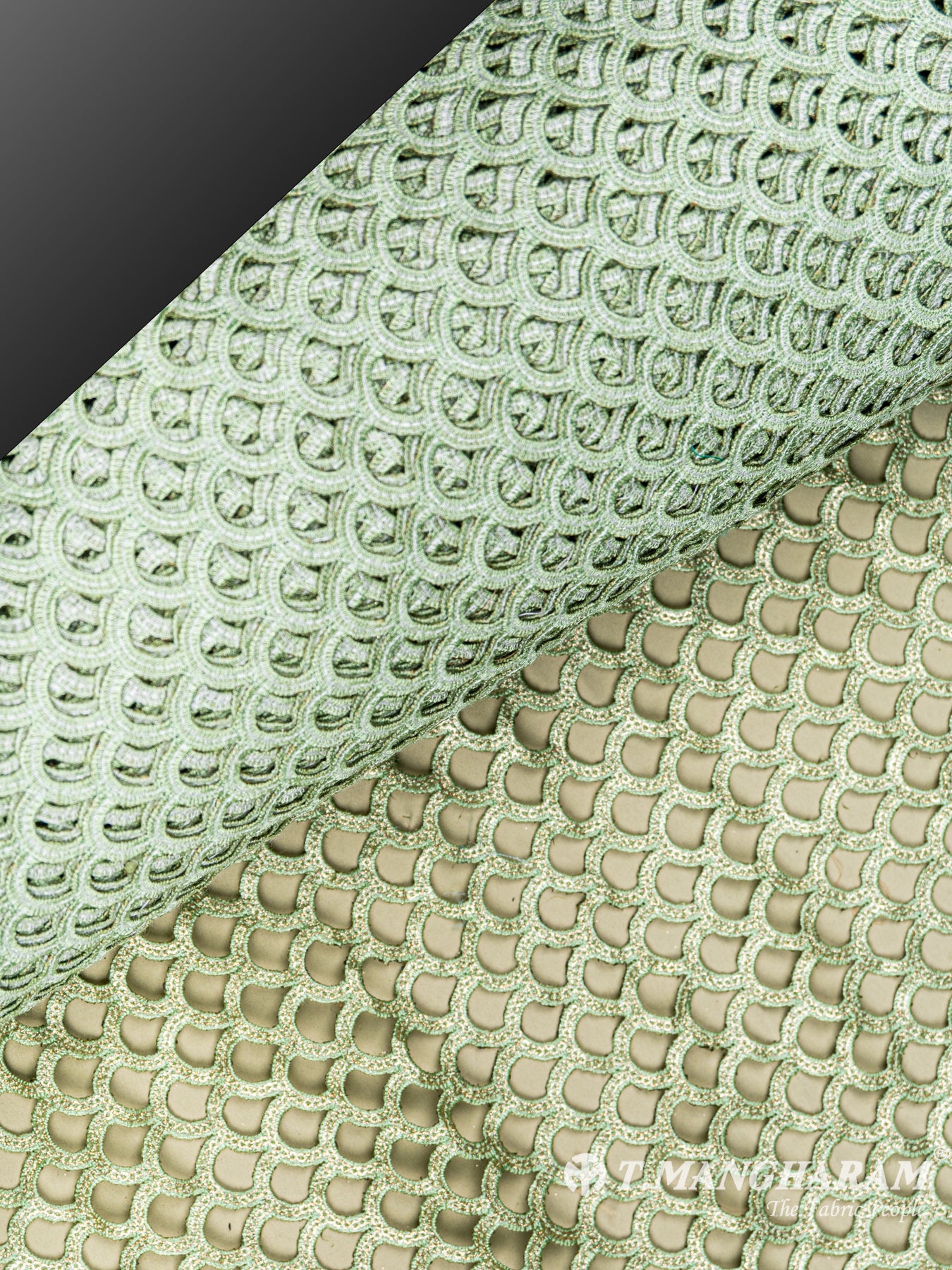 Green Fancy Georgette Fabric - EC6106 view-2