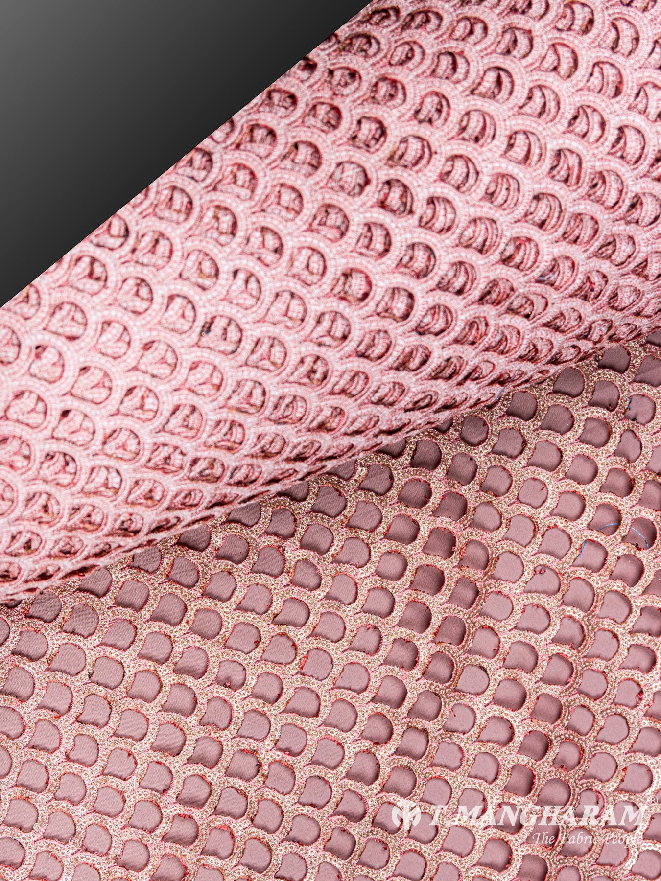 Baby Pink Fancy Georgette Fabric - EC6108 view-2