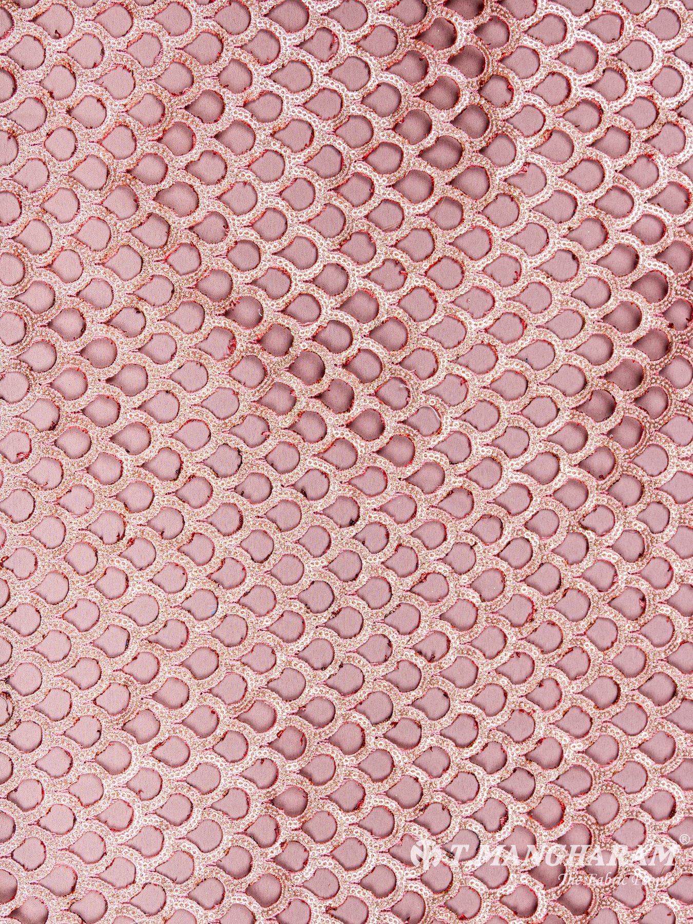 Baby Pink Fancy Georgette Fabric - EC6108 view-3