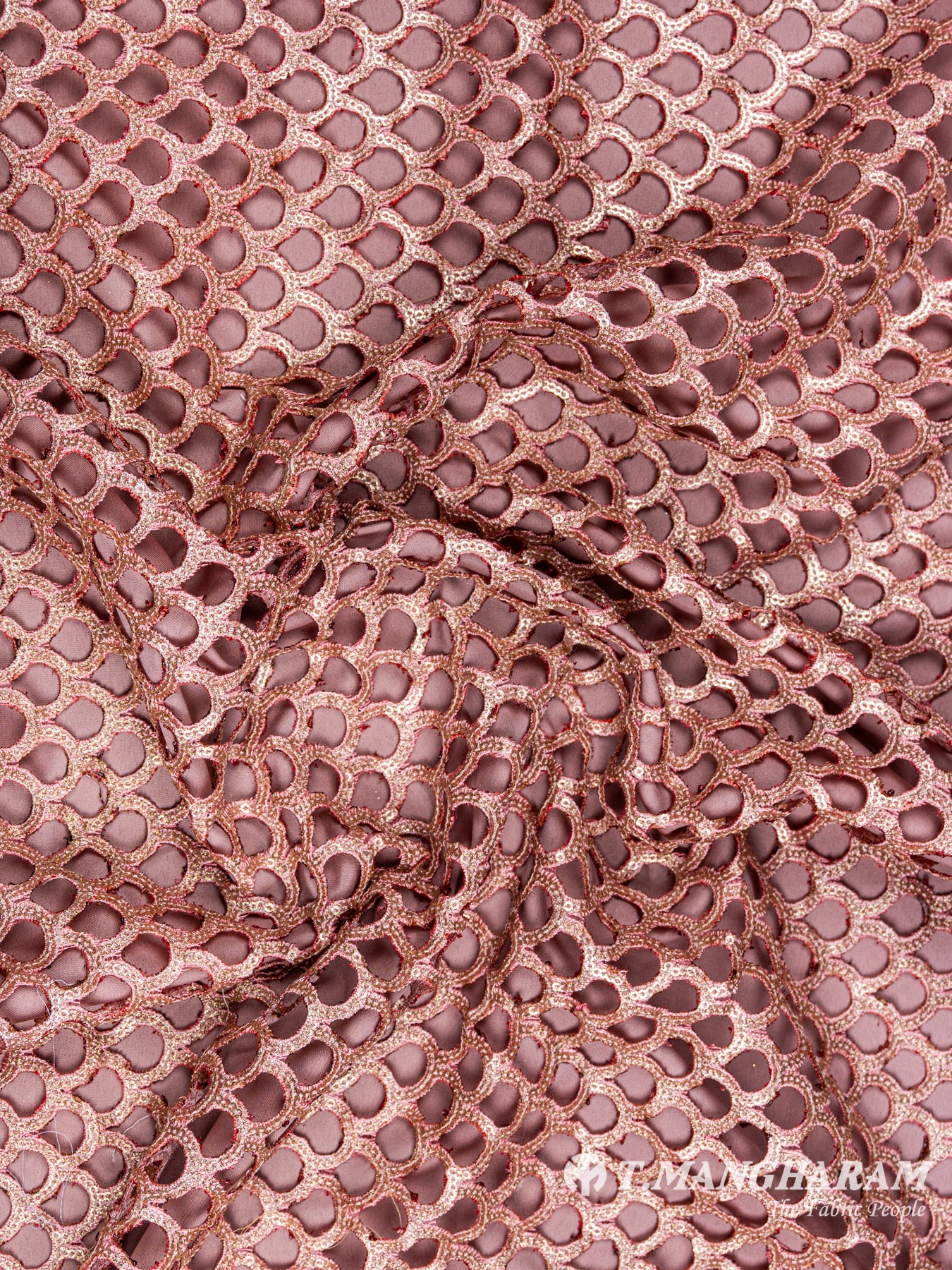 Baby Pink Fancy Georgette Fabric - EC6108 view-4