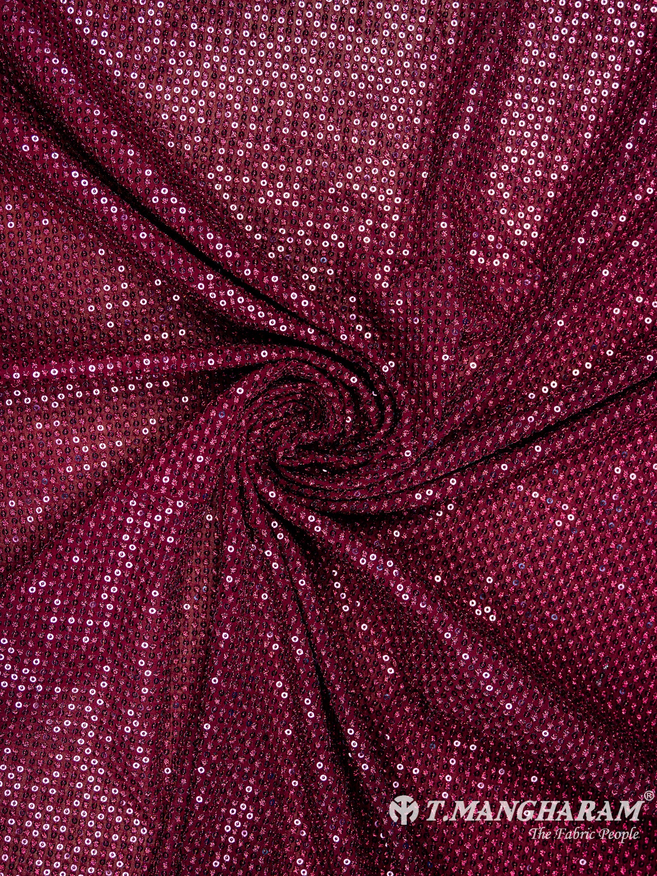 Wine Fancy Georgette Fabric - EC6101 view-1