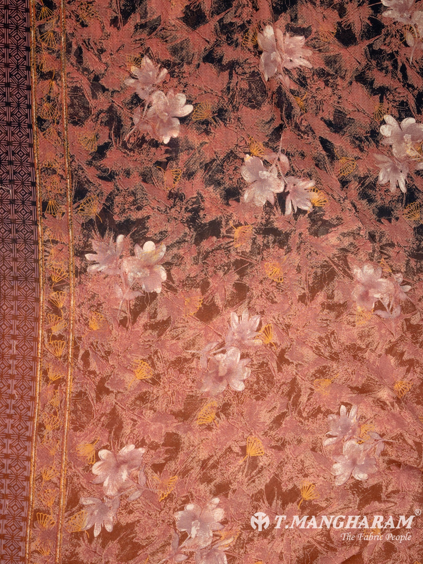 Brown Crepe Chudidhar Fabric Set - EG1662 view-3