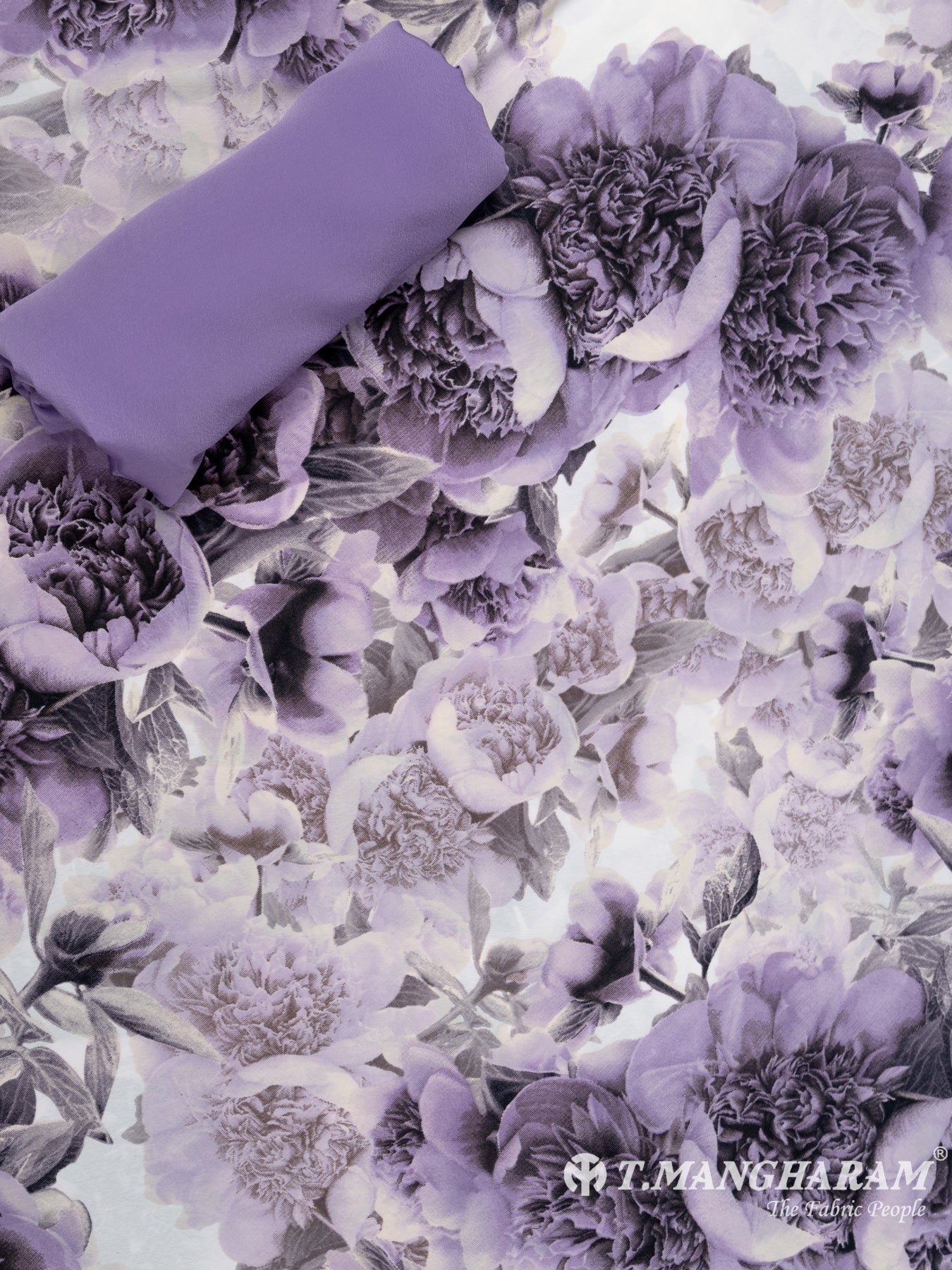 Violet Crepe Chudidhar Fabric Set - EG1645 view-2