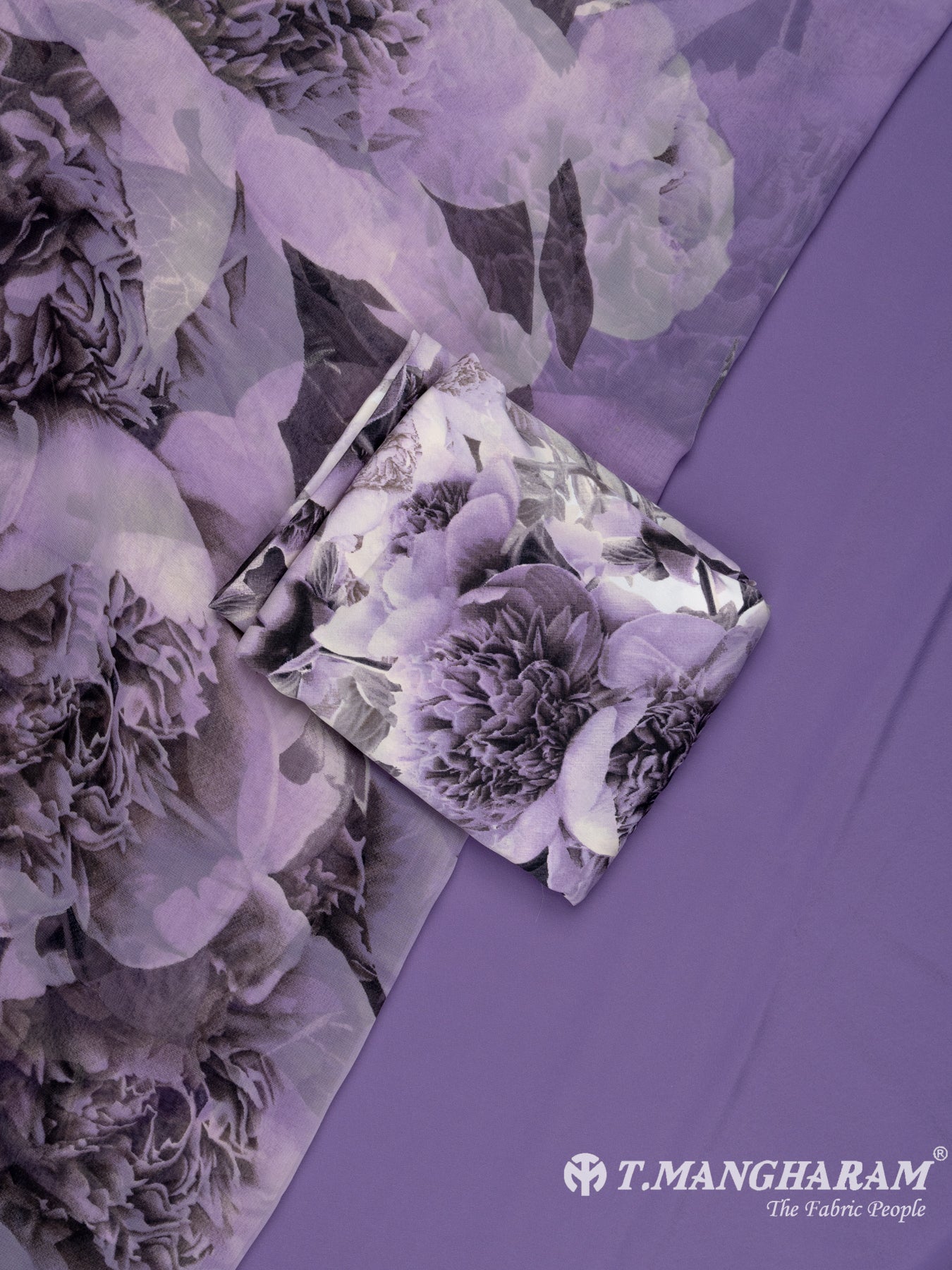 Violet Crepe Chudidhar Fabric Set - EG1645 view-1