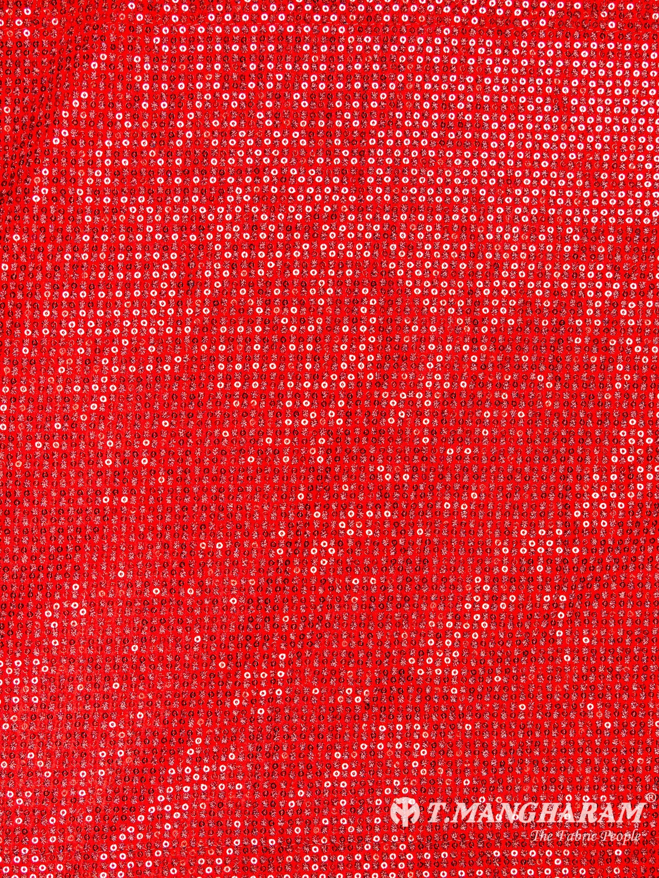 Red Fancy Georgette Fabric - EC6105 view-3